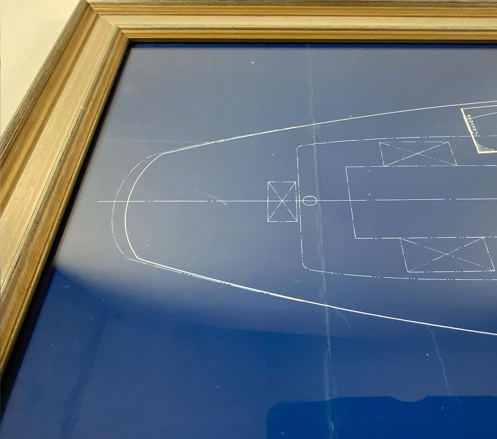 Original Blaudruck der Yacht Venture III von Olin Stevens im Angebot 2