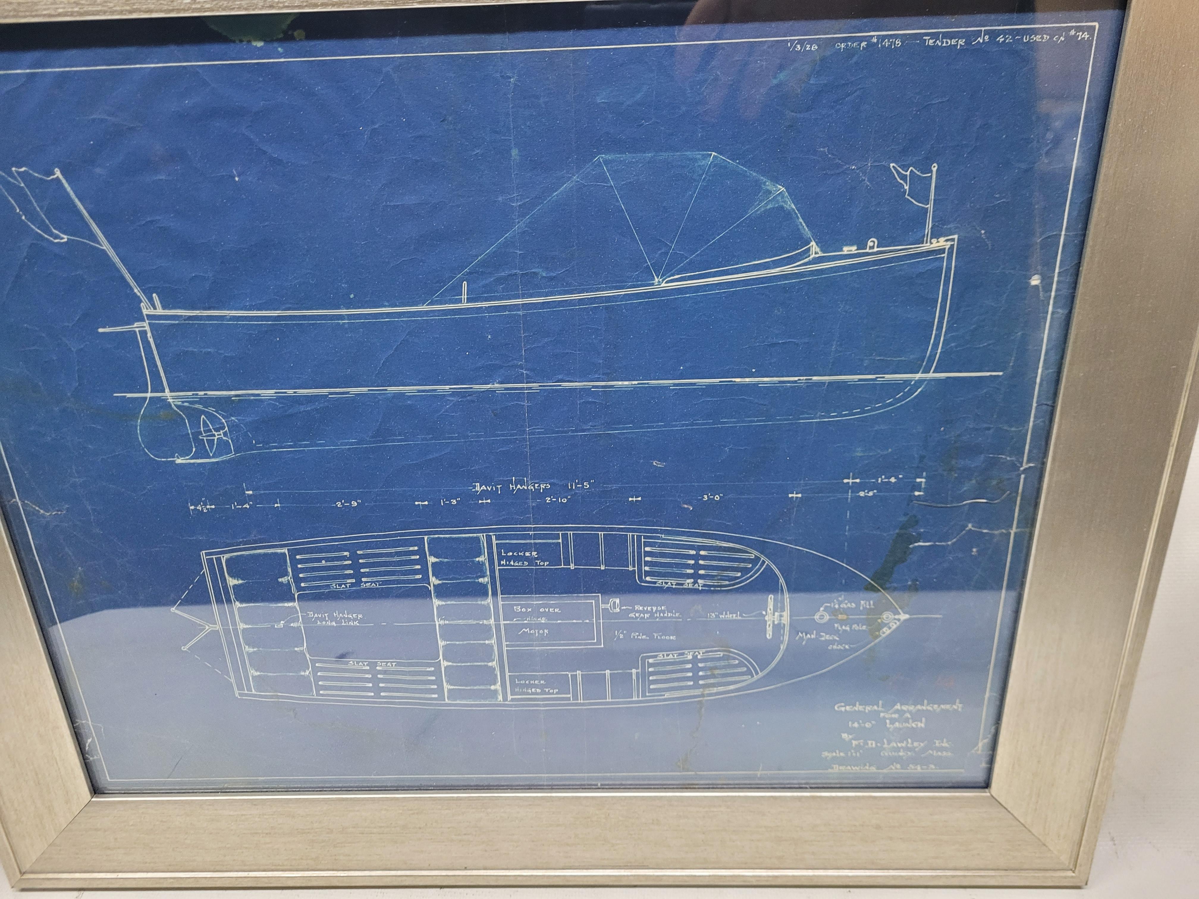 Blueprint d'origine de Frederick D. Lawley de Quincy, Massachusetts en vente 4