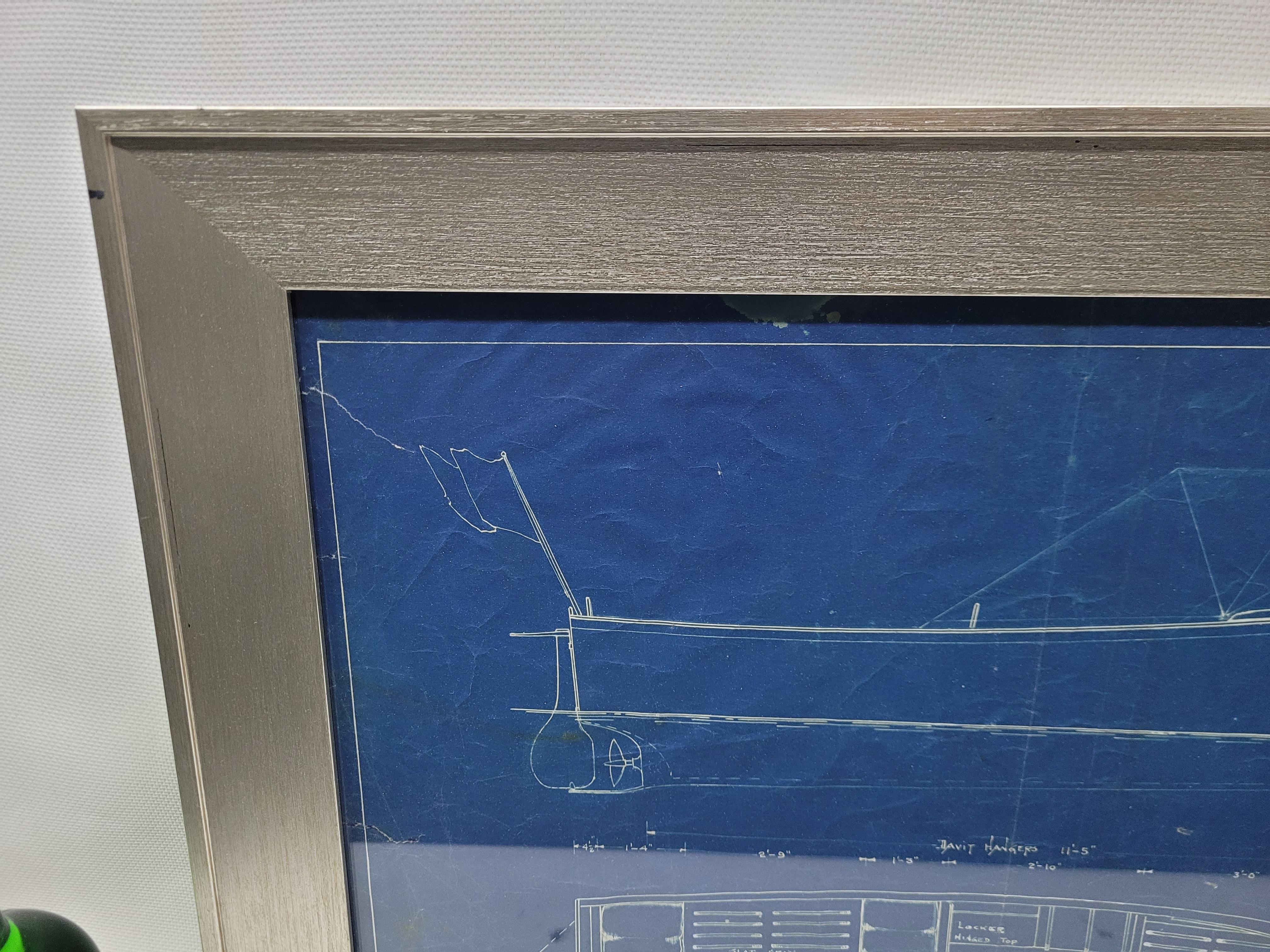 Fin du 20e siècle Blueprint d'origine de Frederick D. Lawley de Quincy, Massachusetts en vente