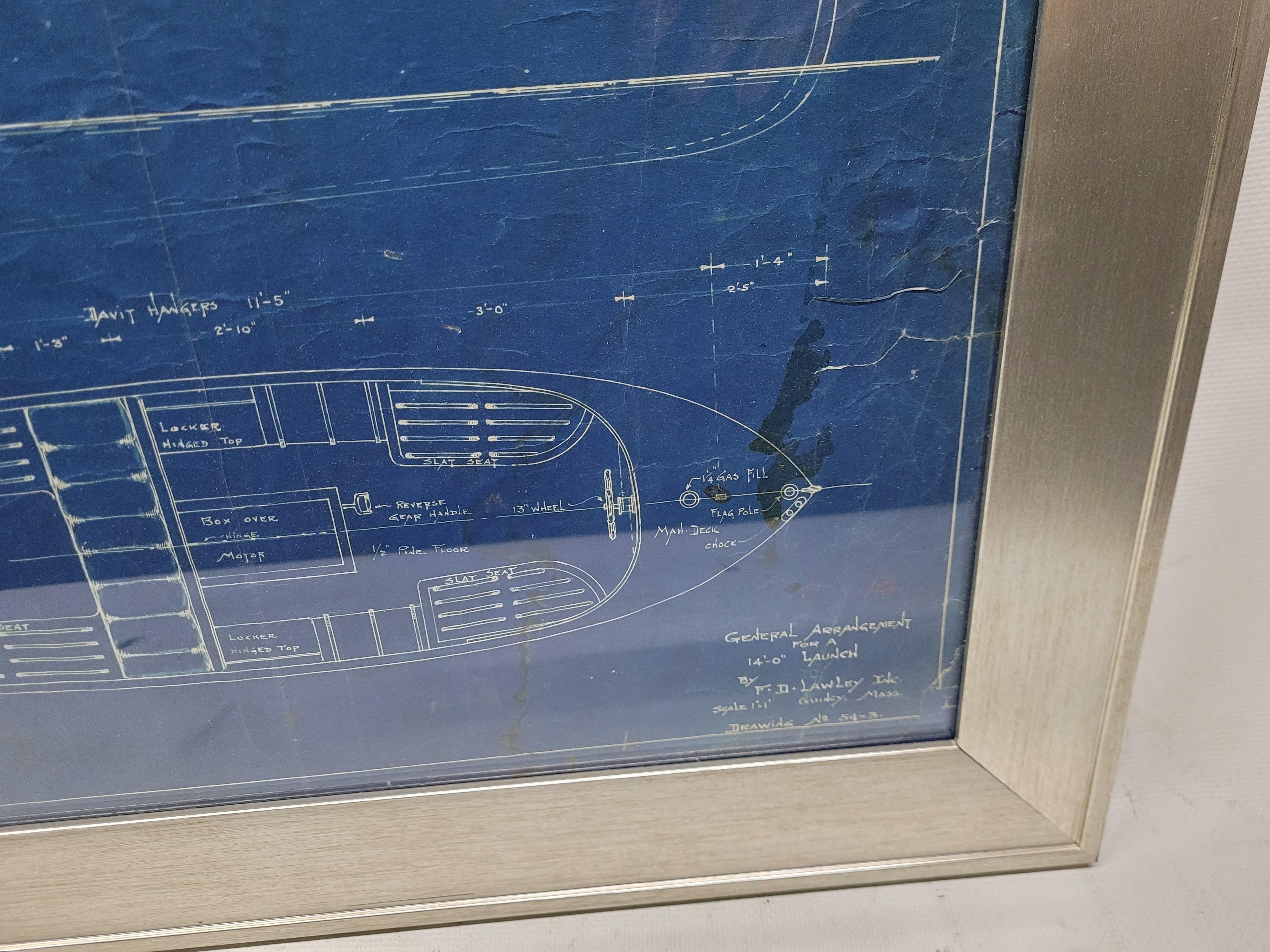 Blueprint d'origine de Frederick D. Lawley de Quincy, Massachusetts en vente 1