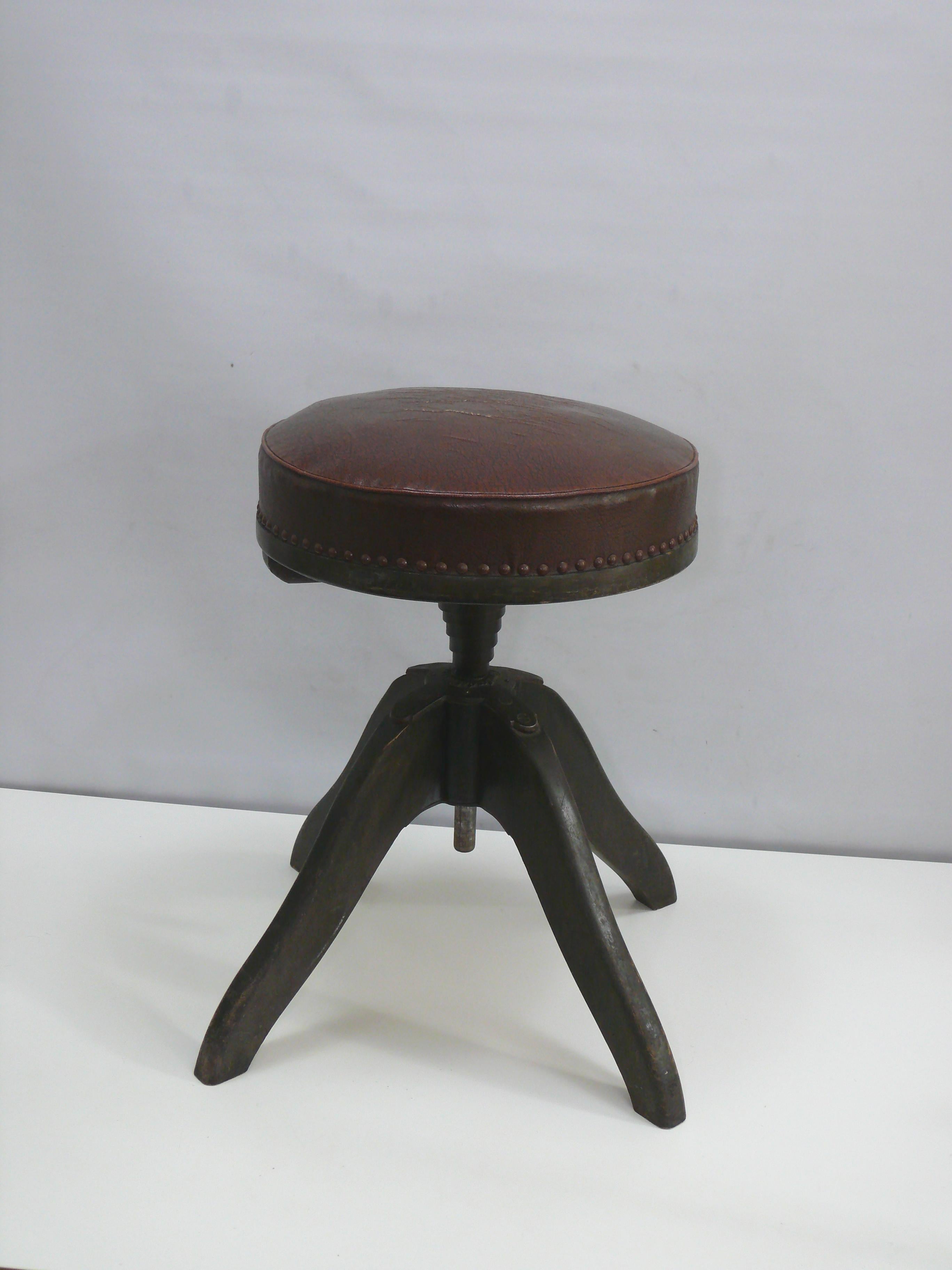Original Bombenstabil Buffer Swivel Stool, Early 20th Century For Sale ...