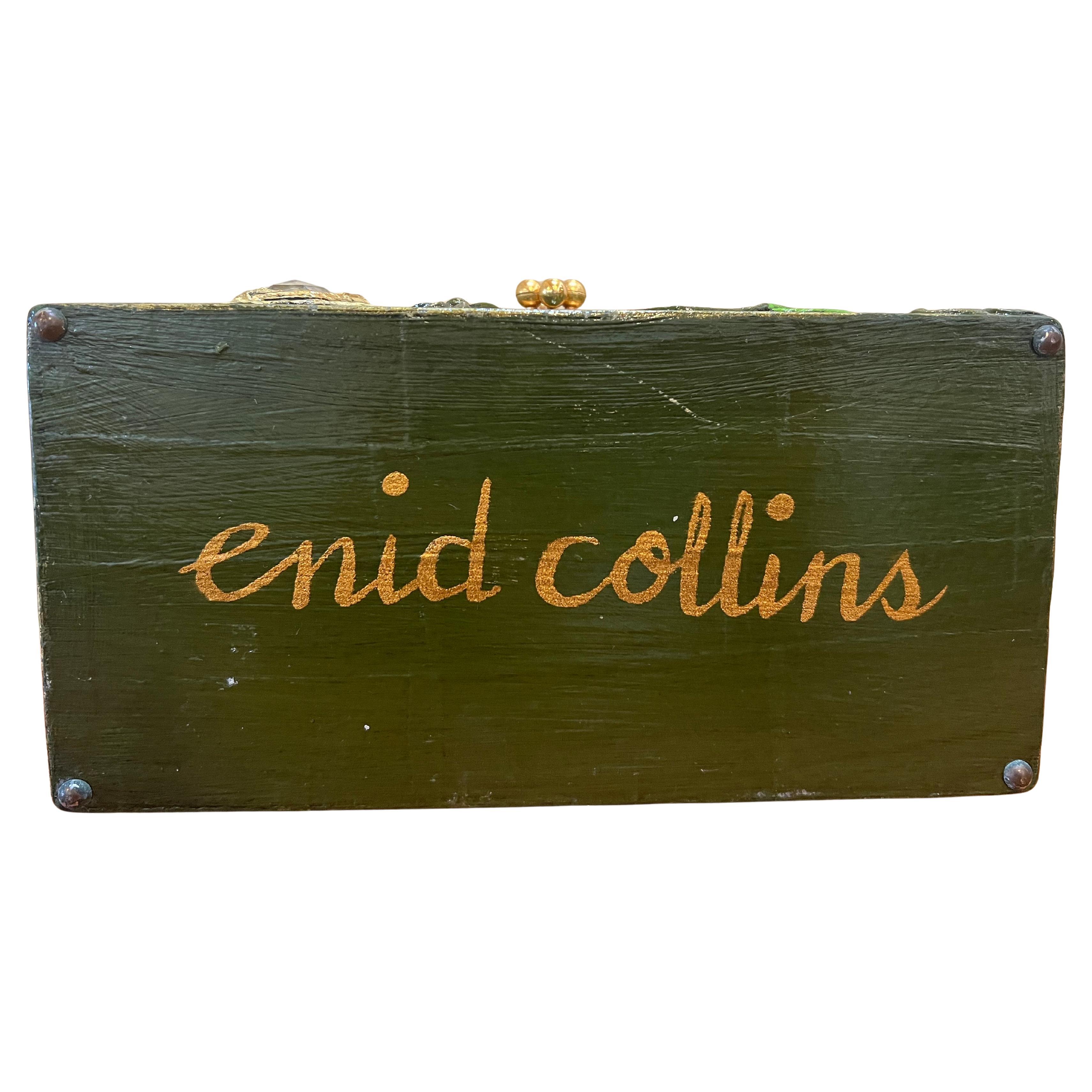 Américain Original Box Purse by Enid Collins hand-decorated Painted & Signed 1970's USA en vente
