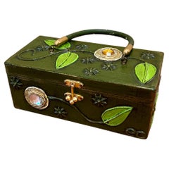 Original Box Purse by Enid Collins hand-decorated Painted & Signed 1970's USA