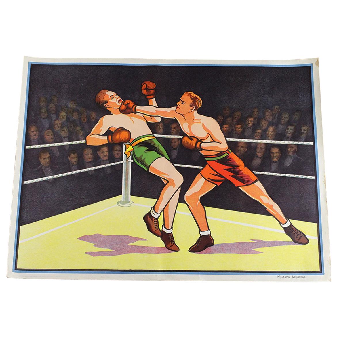 Original Boxing Poster, Willsons of Leicester, 20th Century For Sale