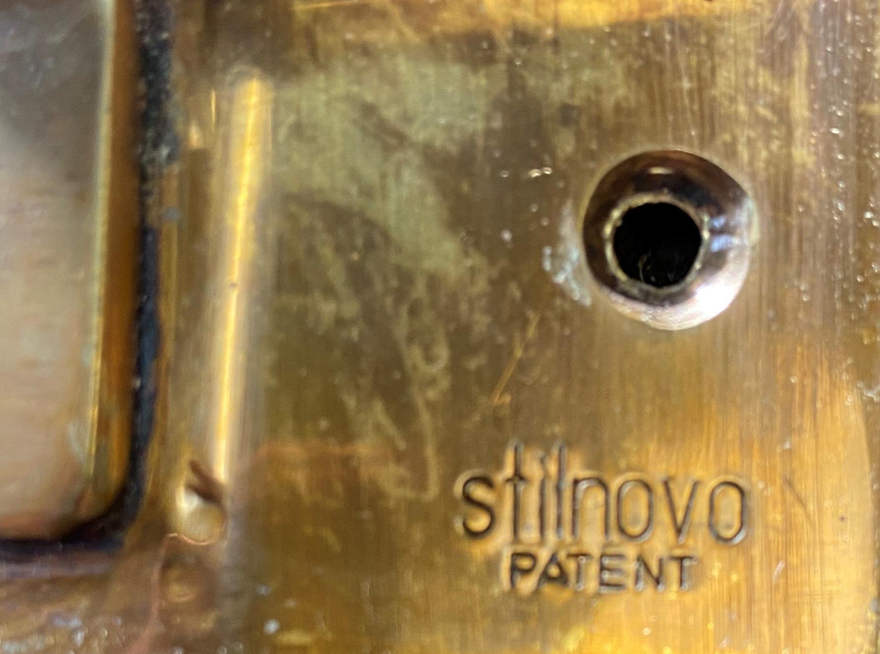 Italian Original Brass and Spun Aluminum Extending Wall Light by Stilnovo