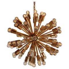 Original Brass Sputnik Chandelier, USA 1960s
