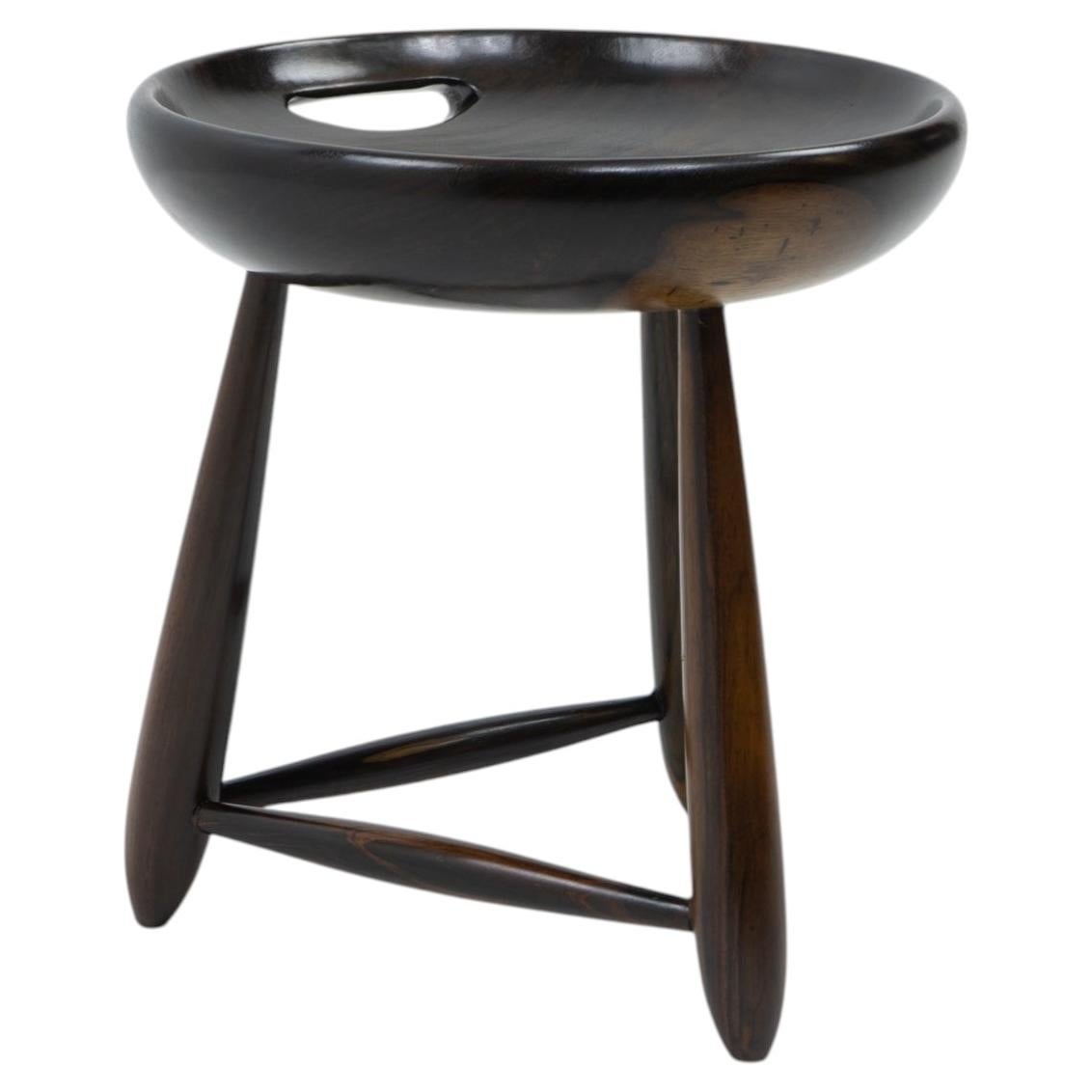 Sgabello Mocho di design brasiliano originale di Sergio Rodrigues per Oca, anni '50