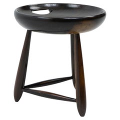 Original taburete mocho de diseño brasileño de Sergio Rodrigues para OCA, años 50