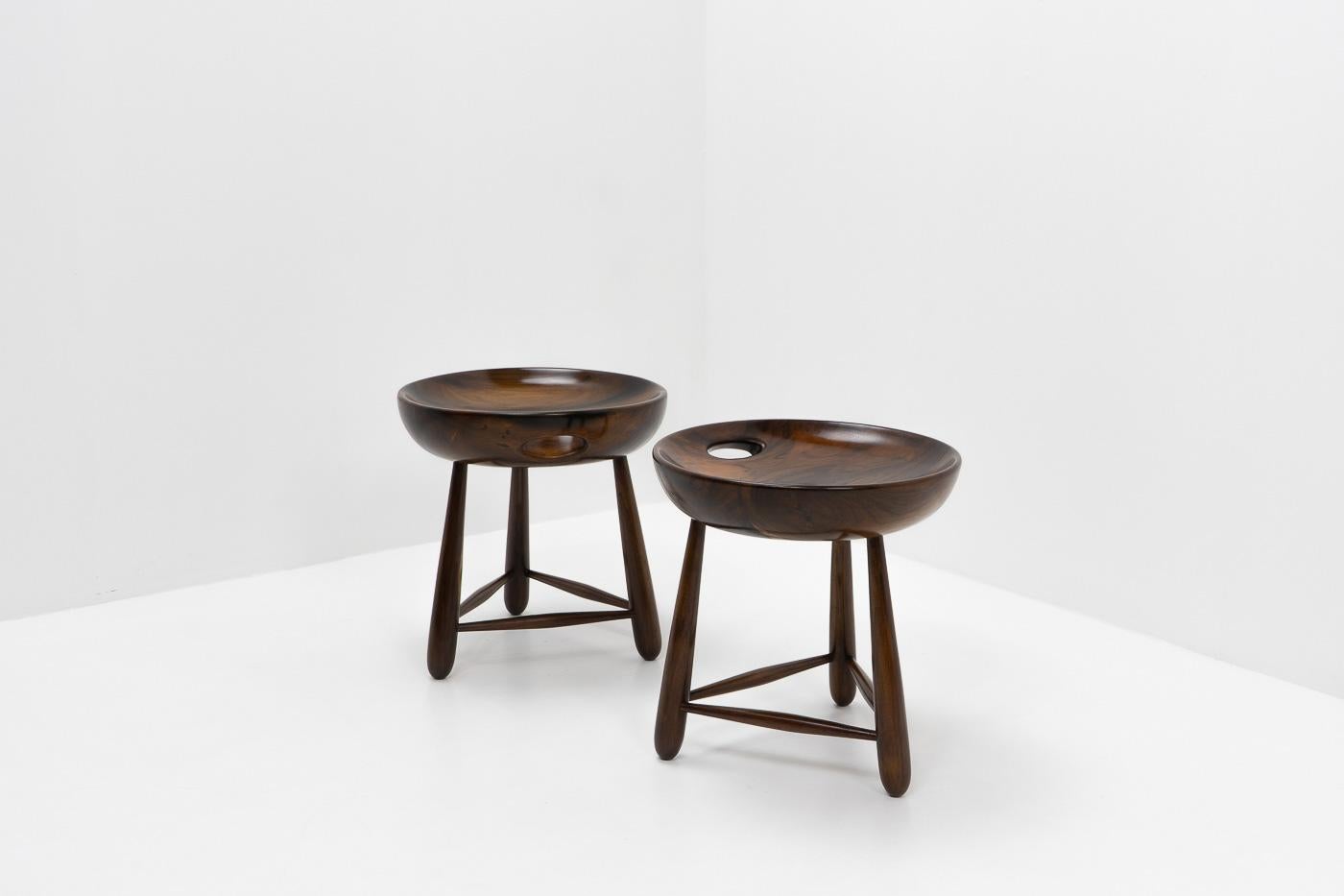 Mid-Century Modern Original Brazilian Design Mocho Stools by Sergio Rodrigues for OCA, 1950s