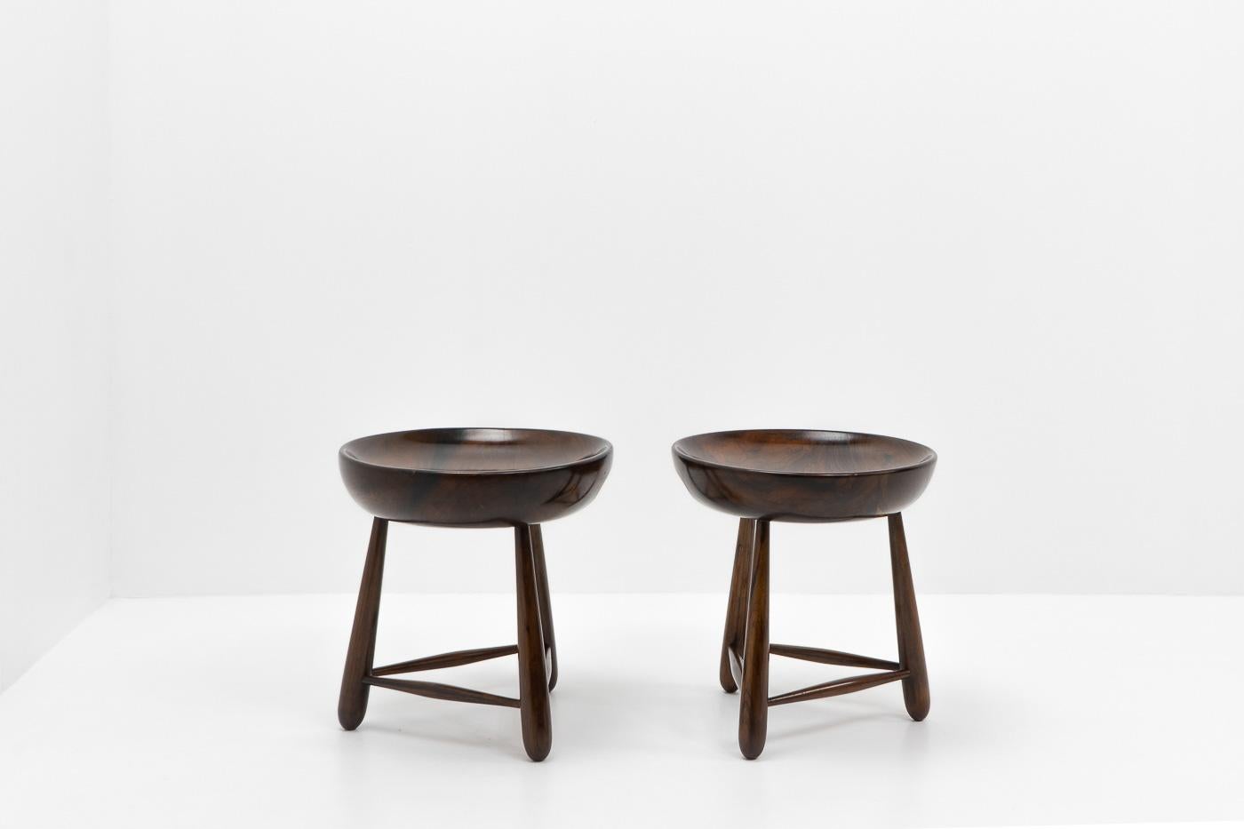 Original Brazilian Design Mocho Stools by Sergio Rodrigues for OCA, 1950s In Good Condition In Renens, CH