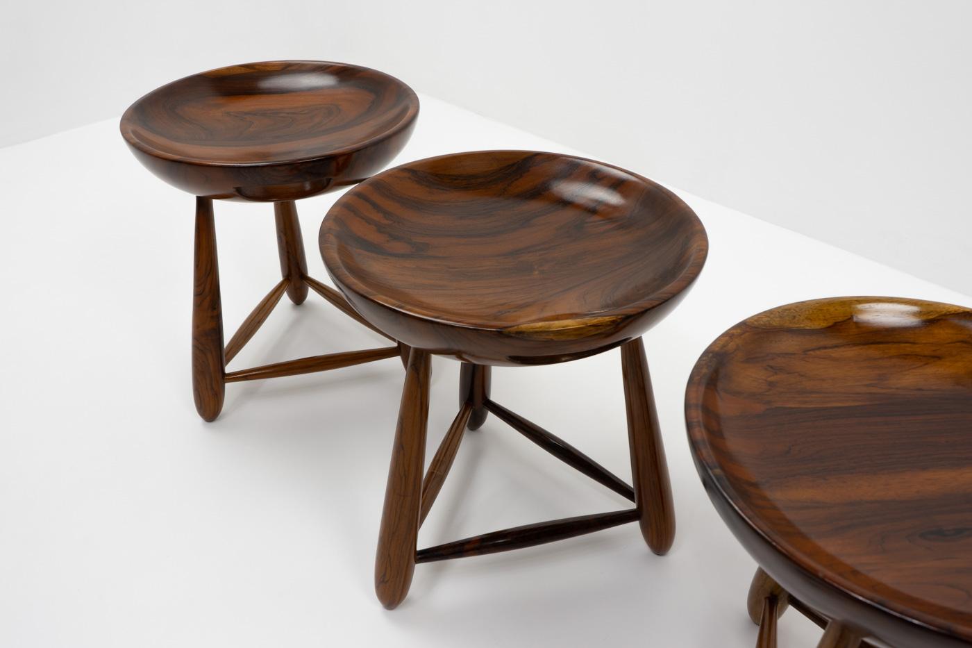 Tabourets Mocho brésiliens originaux par Sergio Rodrigues pour Oca, années 1950 en vente 3