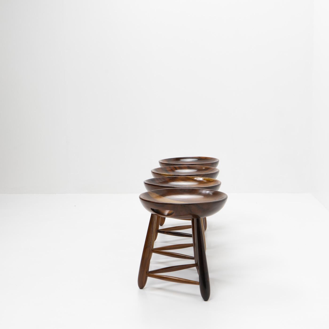 Original Brazilian Mocho Stools by Sergio Rodrigues for OCA, 1950s In Good Condition For Sale In Renens, CH