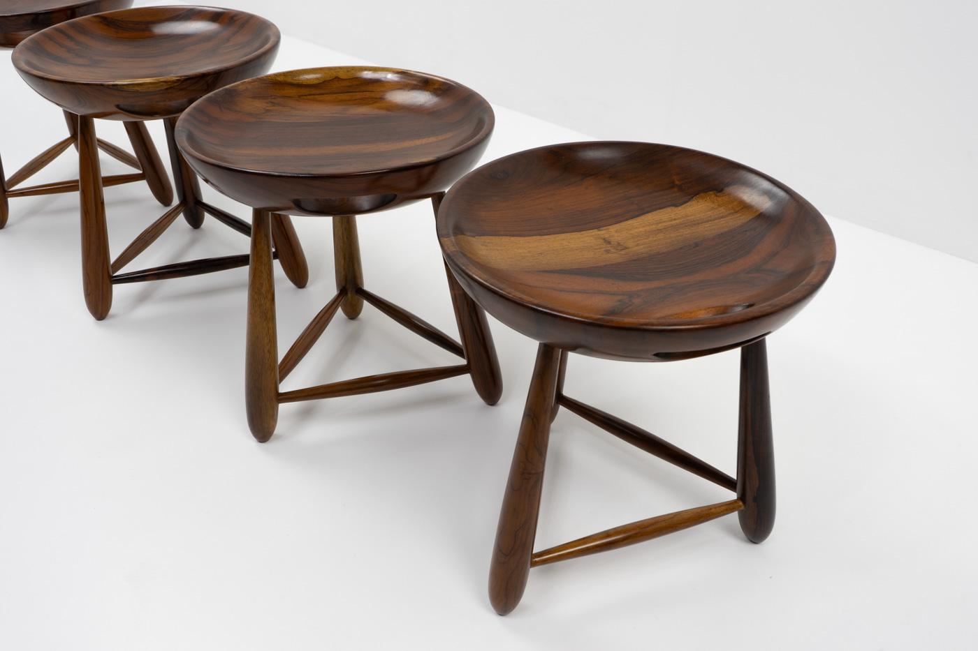 Tabourets Mocho brésiliens originaux par Sergio Rodrigues pour Oca, années 1950 en vente 2