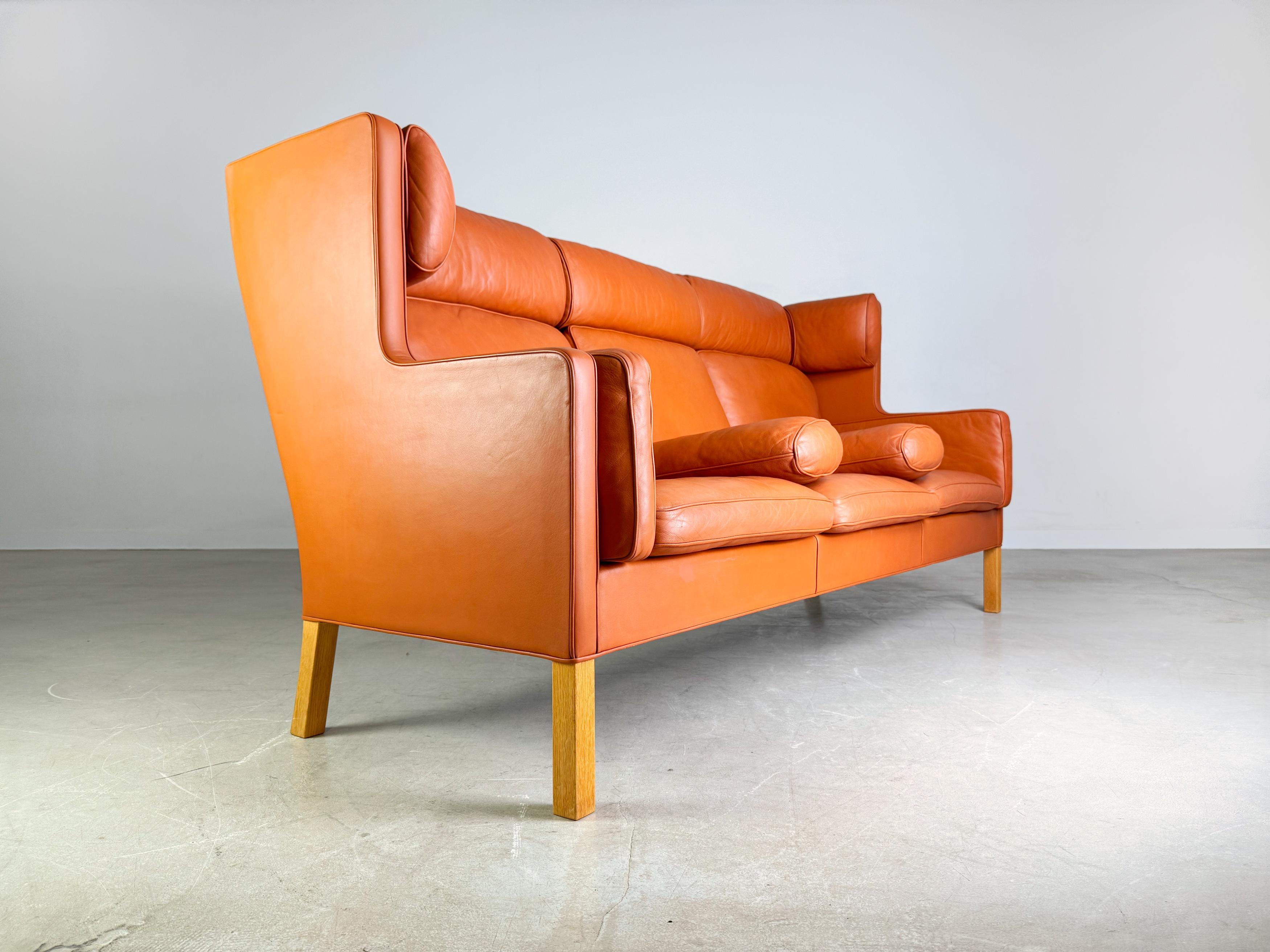 Cuir Original Børge Mogensen 2193 Coupé Dreisitzer Sofa Fredericia Stolefabrik en vente