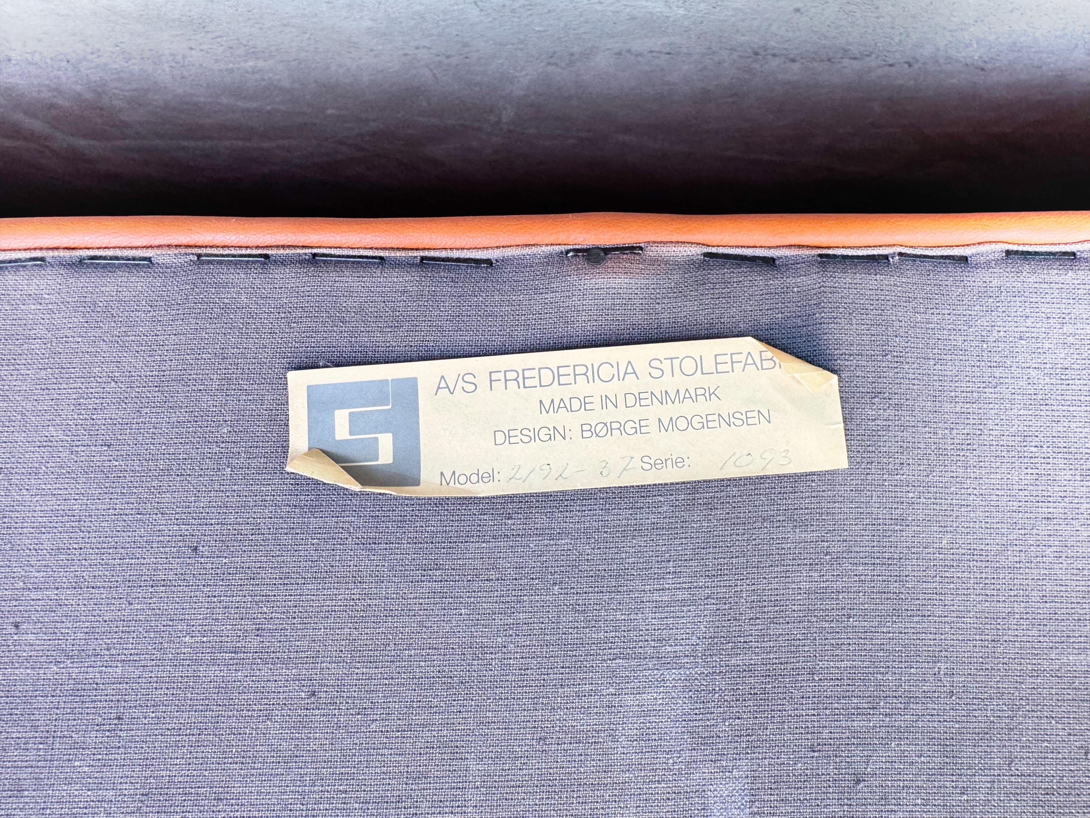 Original Børge Mogensen 2193 Coupé Zweisitzer Sofá Fredericia Stolefabrik en venta 2