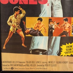 Original British Quad Black Belt Jones / Deadly Trackers Movie Poster, c.1973