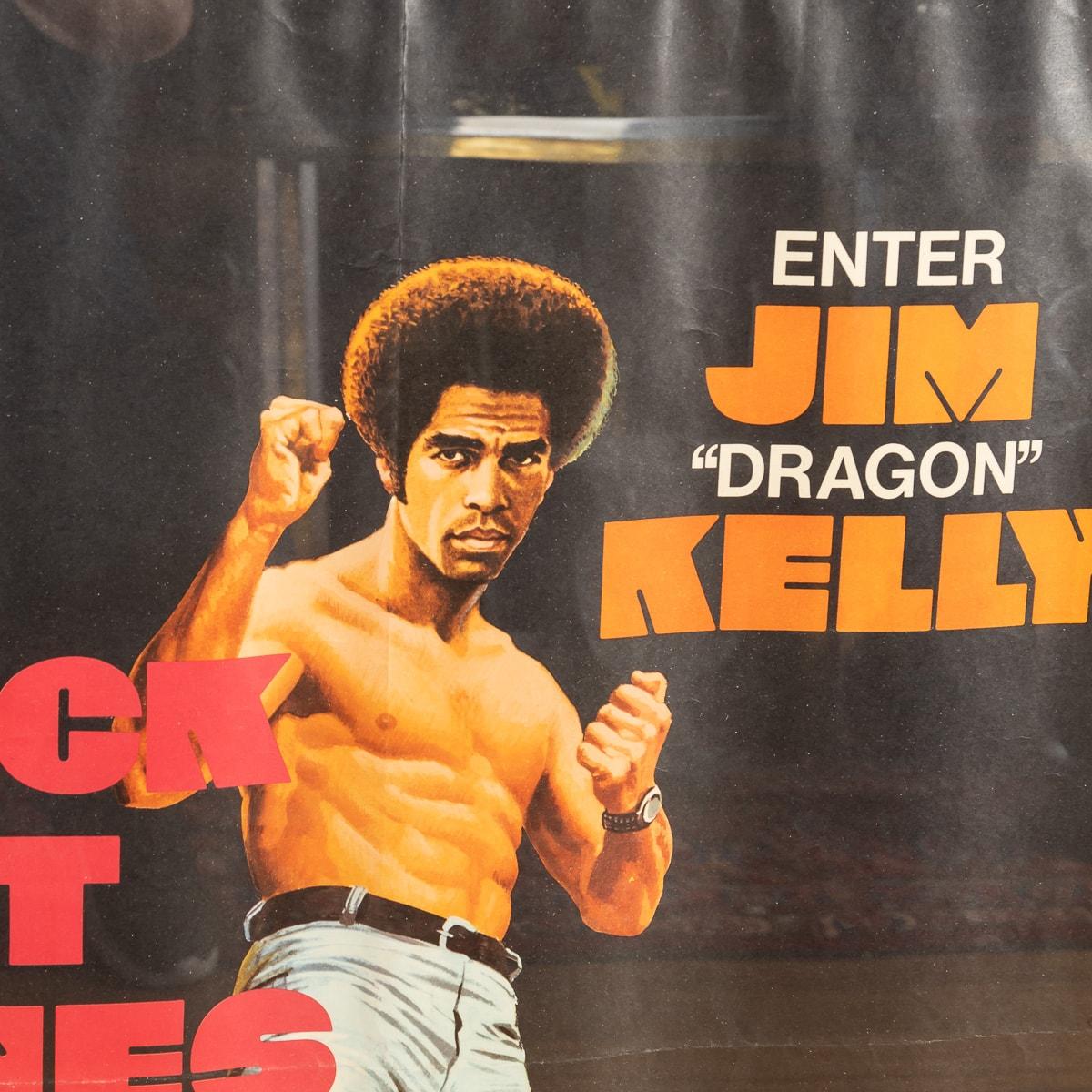 Paint Original British Quad Black Belt Jones / Deadly Trackers Movie Poster, c.1973 For Sale