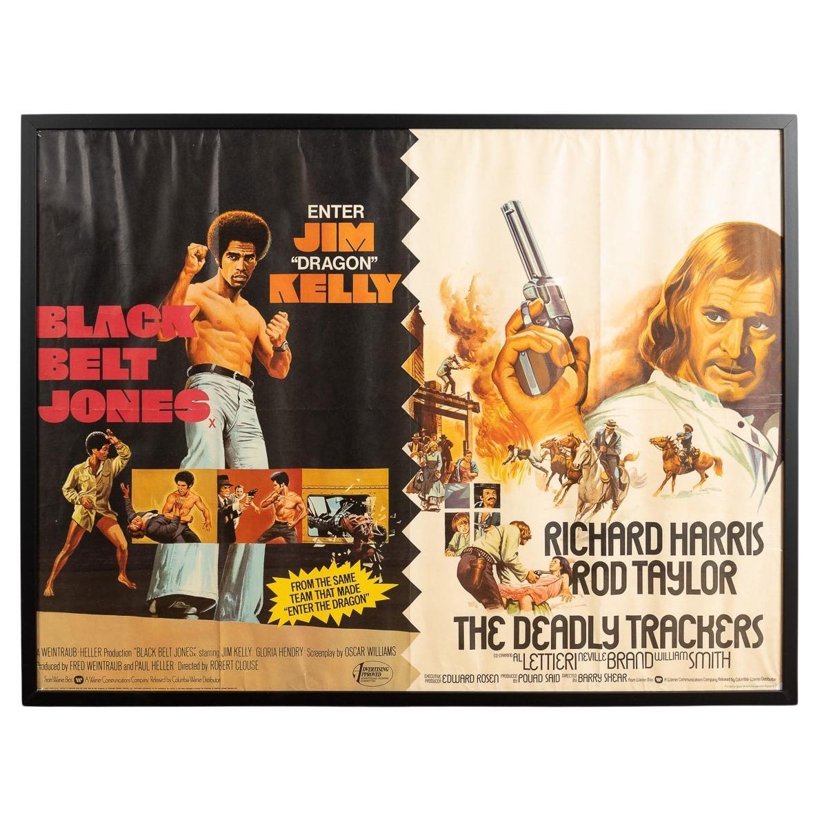 Original British Quad Black Belt Jones / Deadly Trackers Movie Poster, c.1973 For Sale