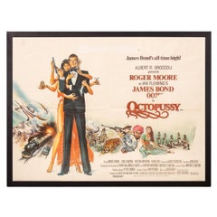 Affiche de sortie britannique originale du film « Octopussy » de James Bond 007, vers 1983