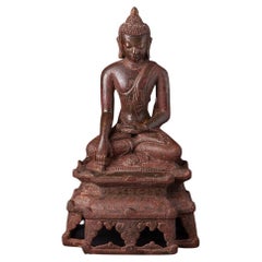 Original Paganische Buddha-Statue aus Bronze aus Burma