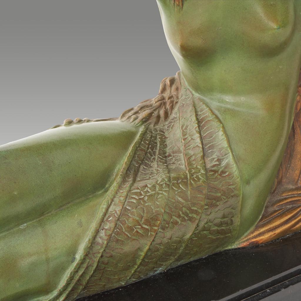 Original Bronze Sculpture by Demetre Chiparus of a Reclining Nude 6