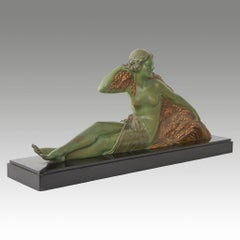 Original Bronze Sculpture by Demetre Chiparus of a Reclining Nude