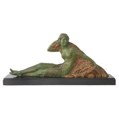 Original Bronze Sculpture by Demetre Chiparus of a Reclining Nude 
