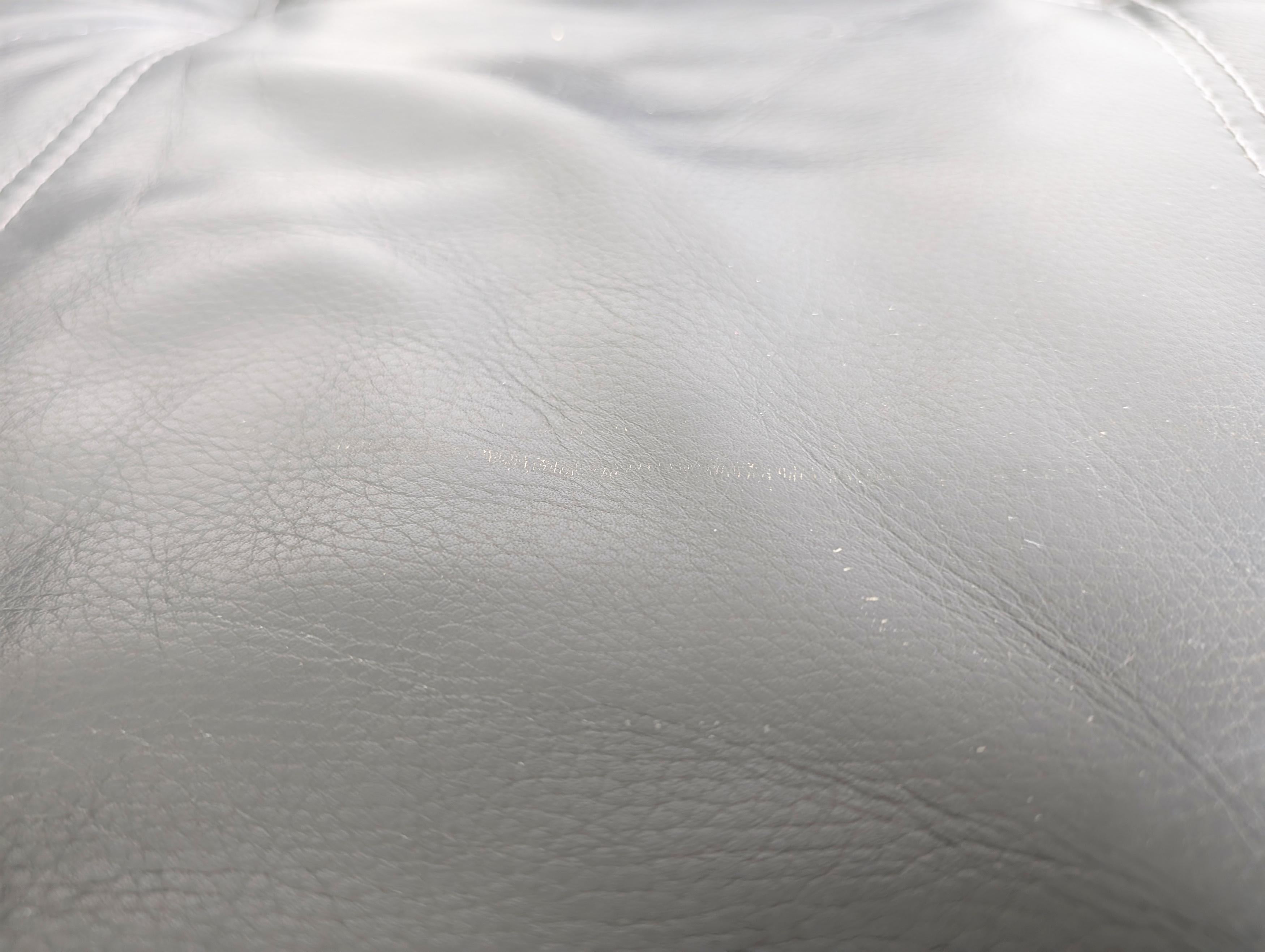 Original Brühl Amber Zweisitzer Sofa Couch Leder grau Design en vente 3