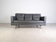 Divano originale Brühl Amber Zweisitzer Couch Leder grau Design