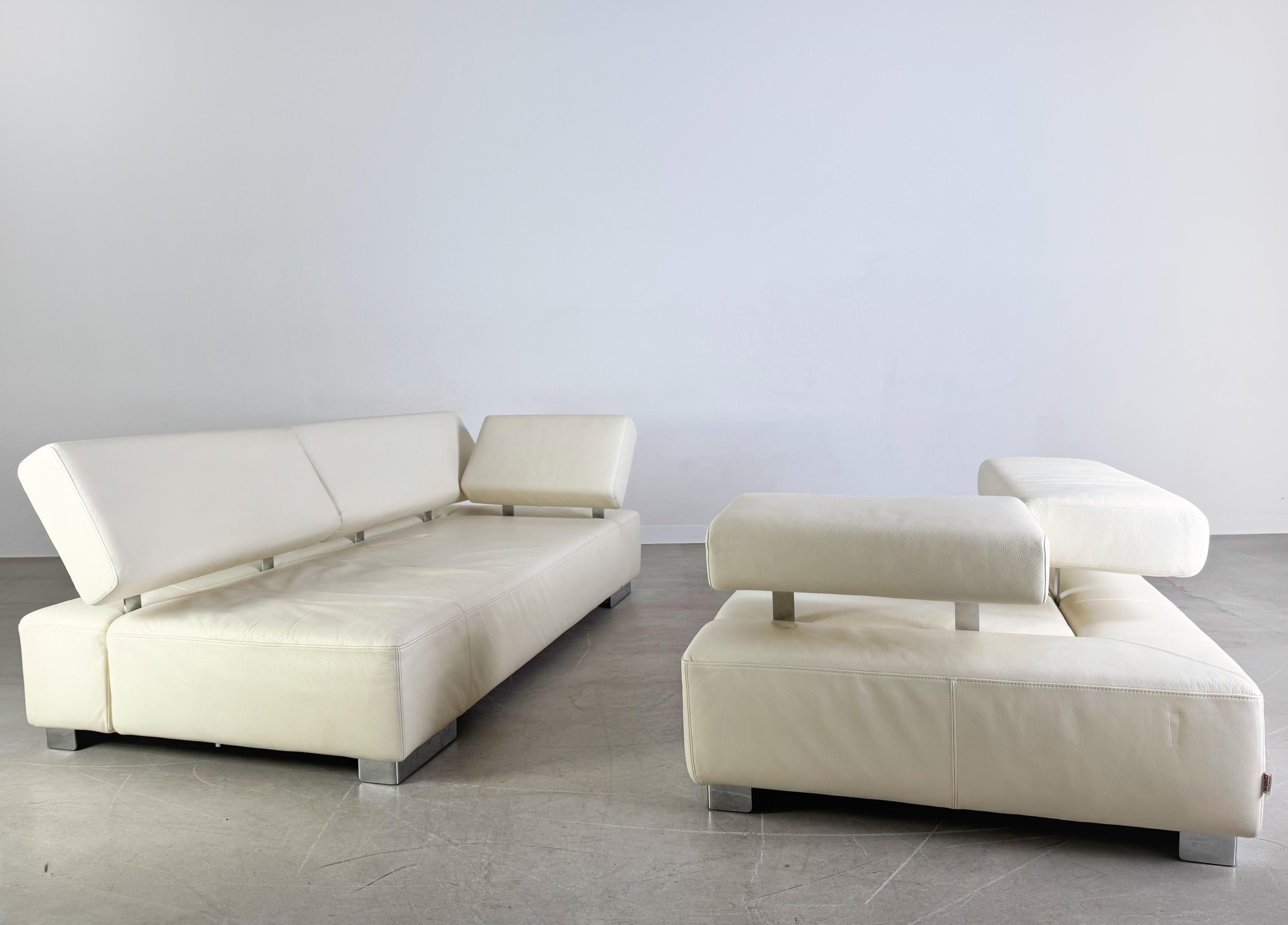 Divano originale Brühl Ecksofa Sunrise Design Sofa Lederer Couch in vendita 4