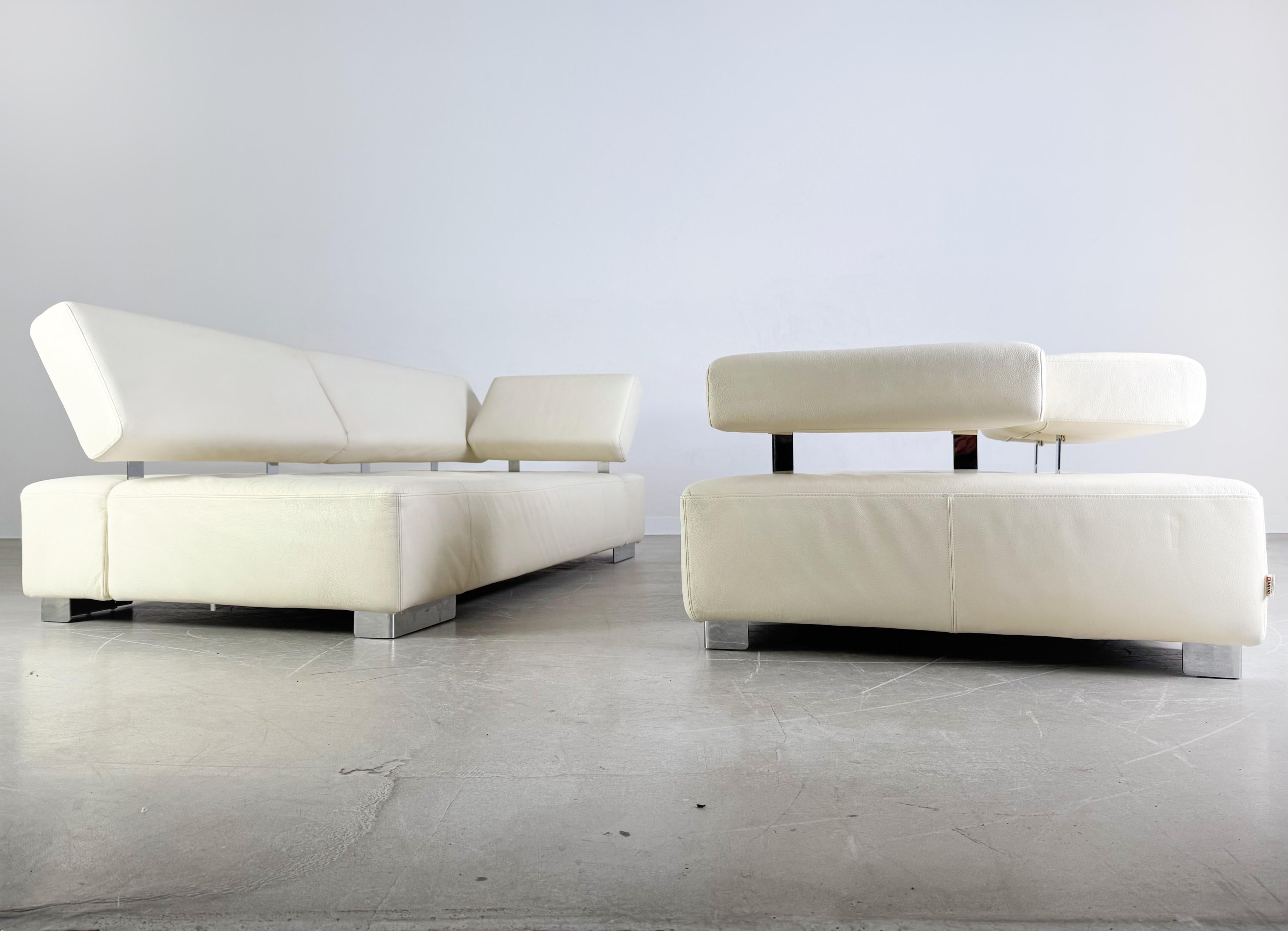 Divano originale Brühl Ecksofa Sunrise Design Sofa Lederer Couch in vendita 5