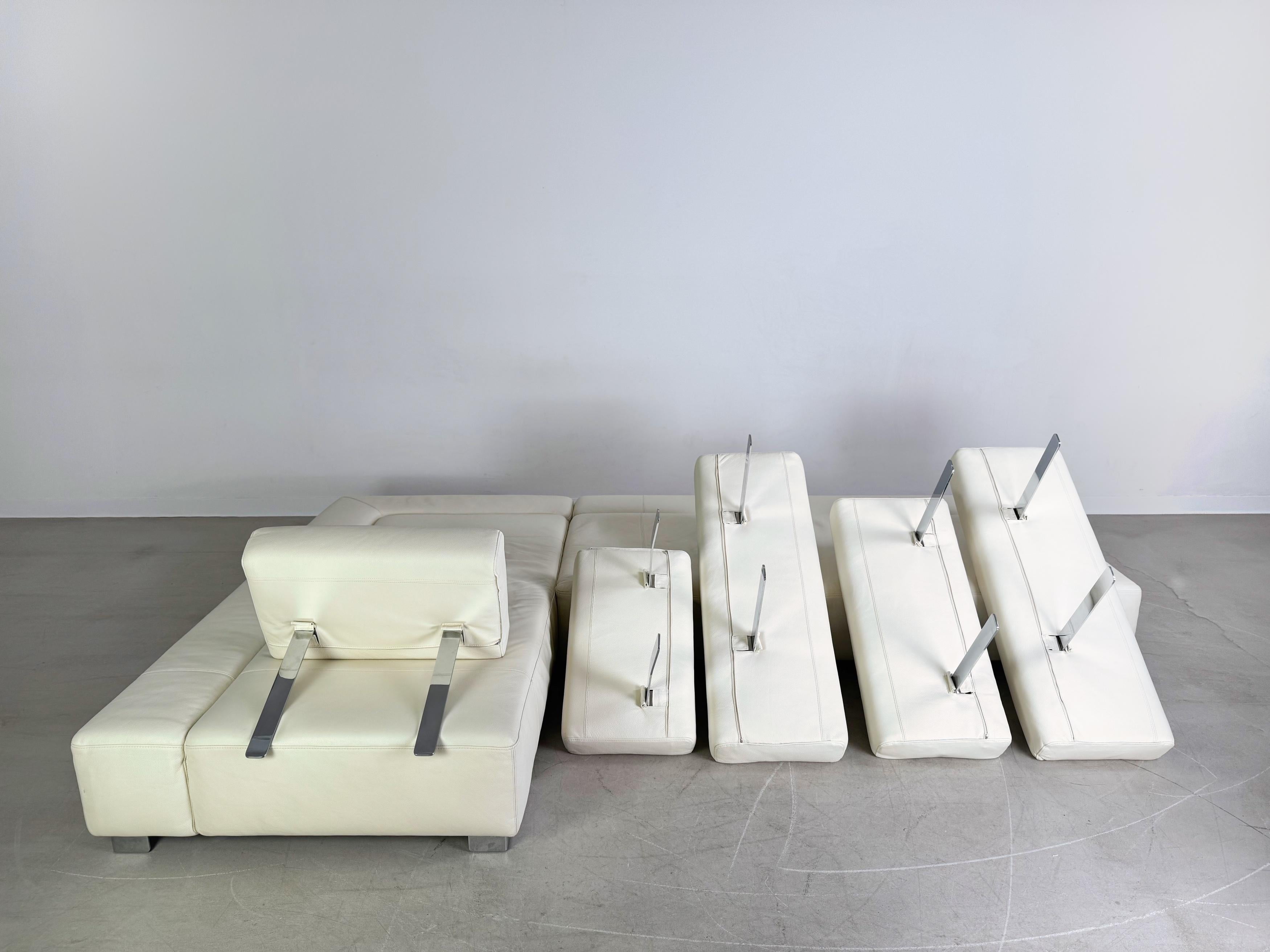 Tedesco Divano originale Brühl Ecksofa Sunrise Design Sofa Lederer Couch in vendita