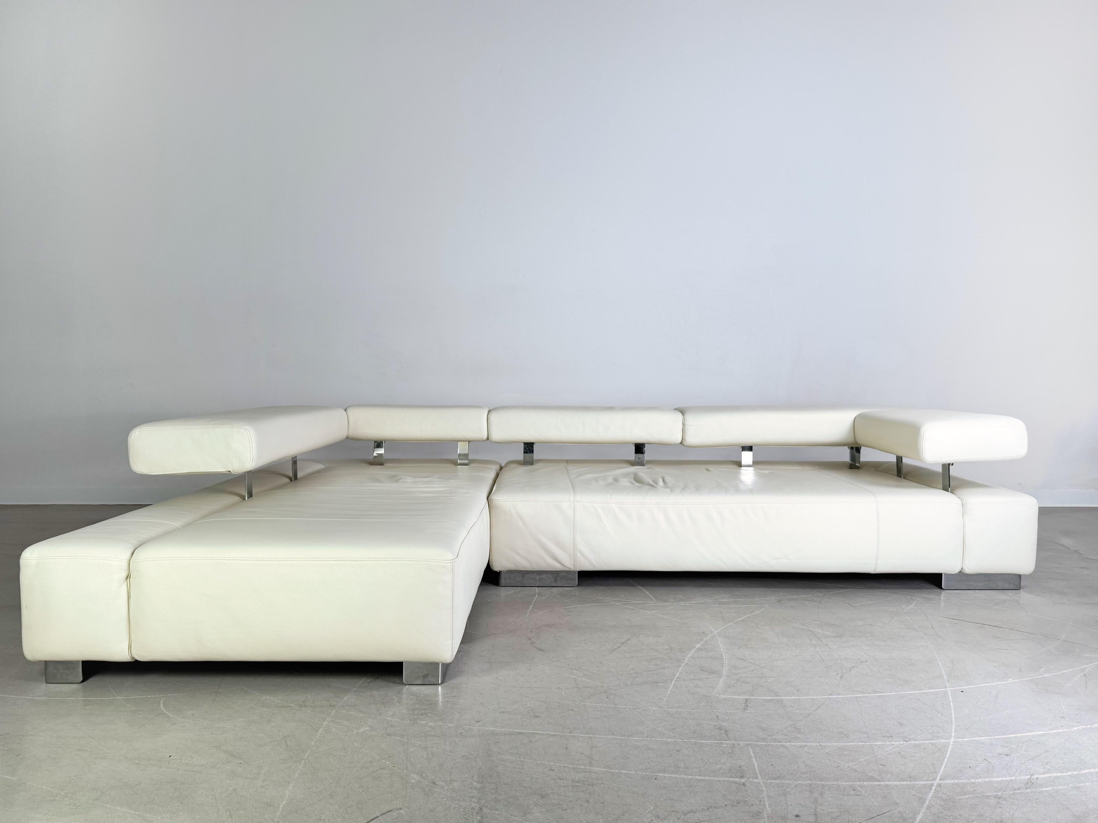 Divano originale Brühl Ecksofa Sunrise Design Sofa Lederer Couch In condizioni buone in vendita a Berlin, DE