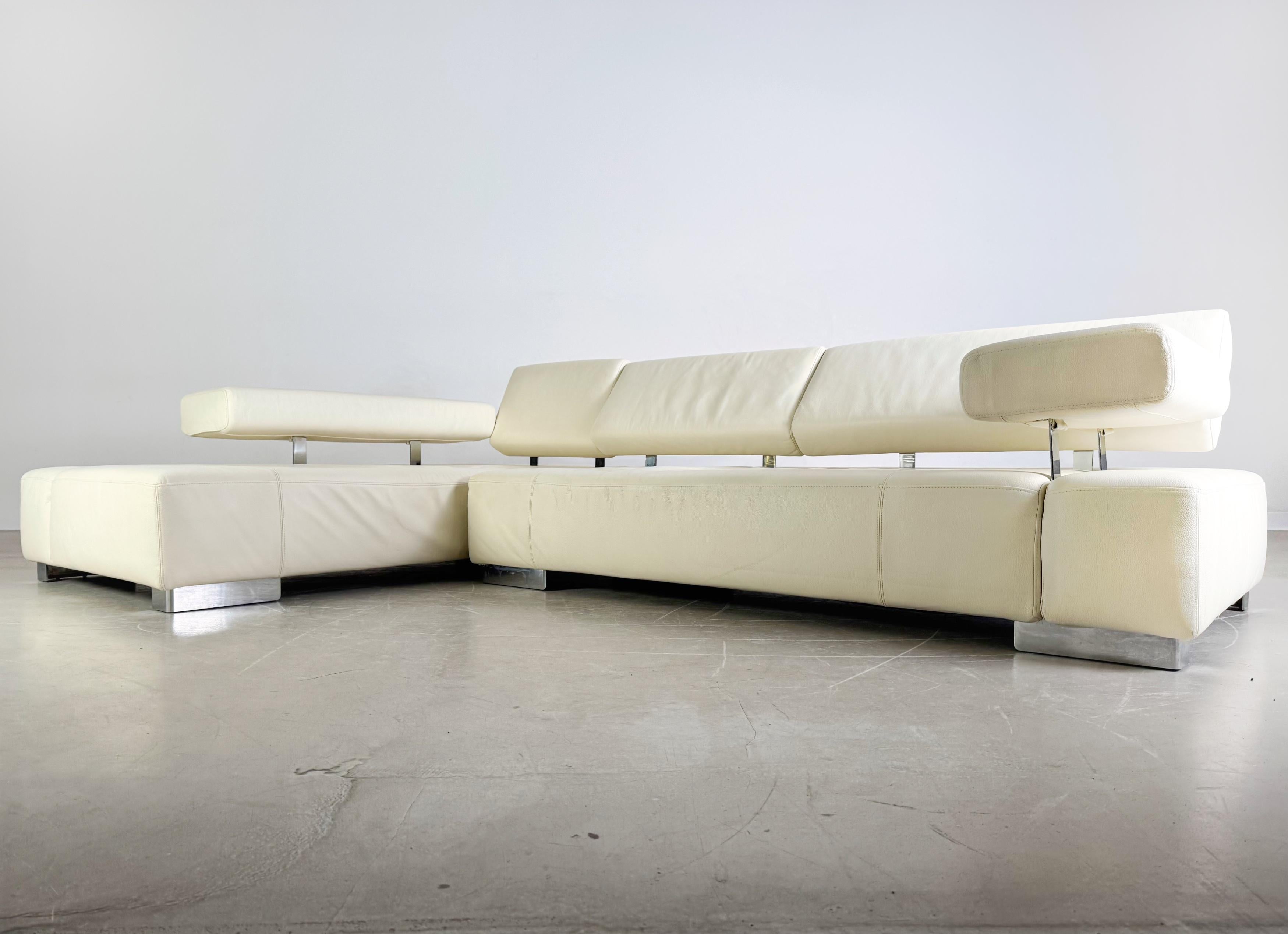 Divano originale Brühl Ecksofa Sunrise Design Sofa Lederer Couch in vendita 1