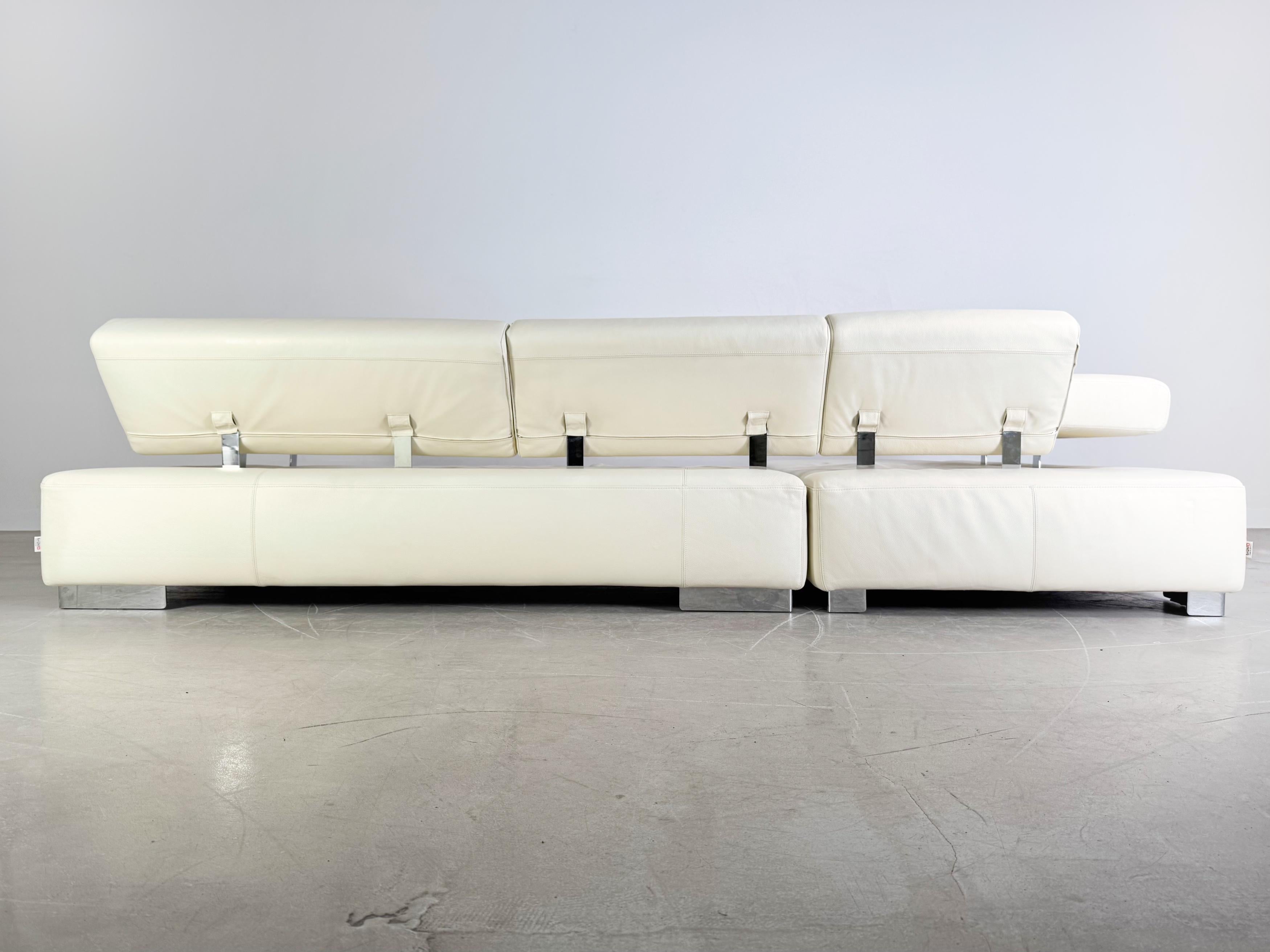 Divano originale Brühl Ecksofa Sunrise Design Sofa Lederer Couch in vendita 2