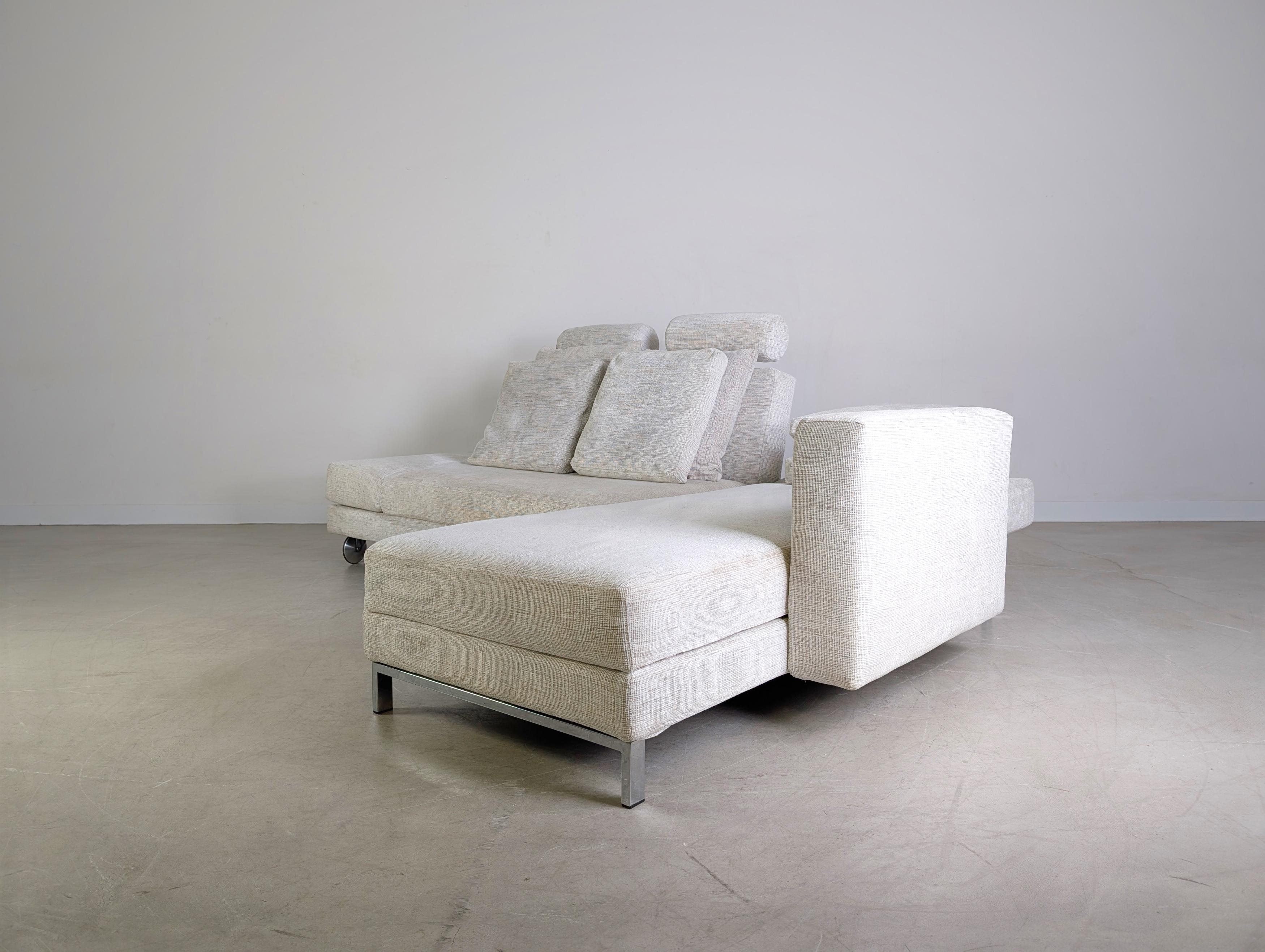 Original Brühl Four Two Ecksofa Stoff Couch Design ausziehbar For Sale 2