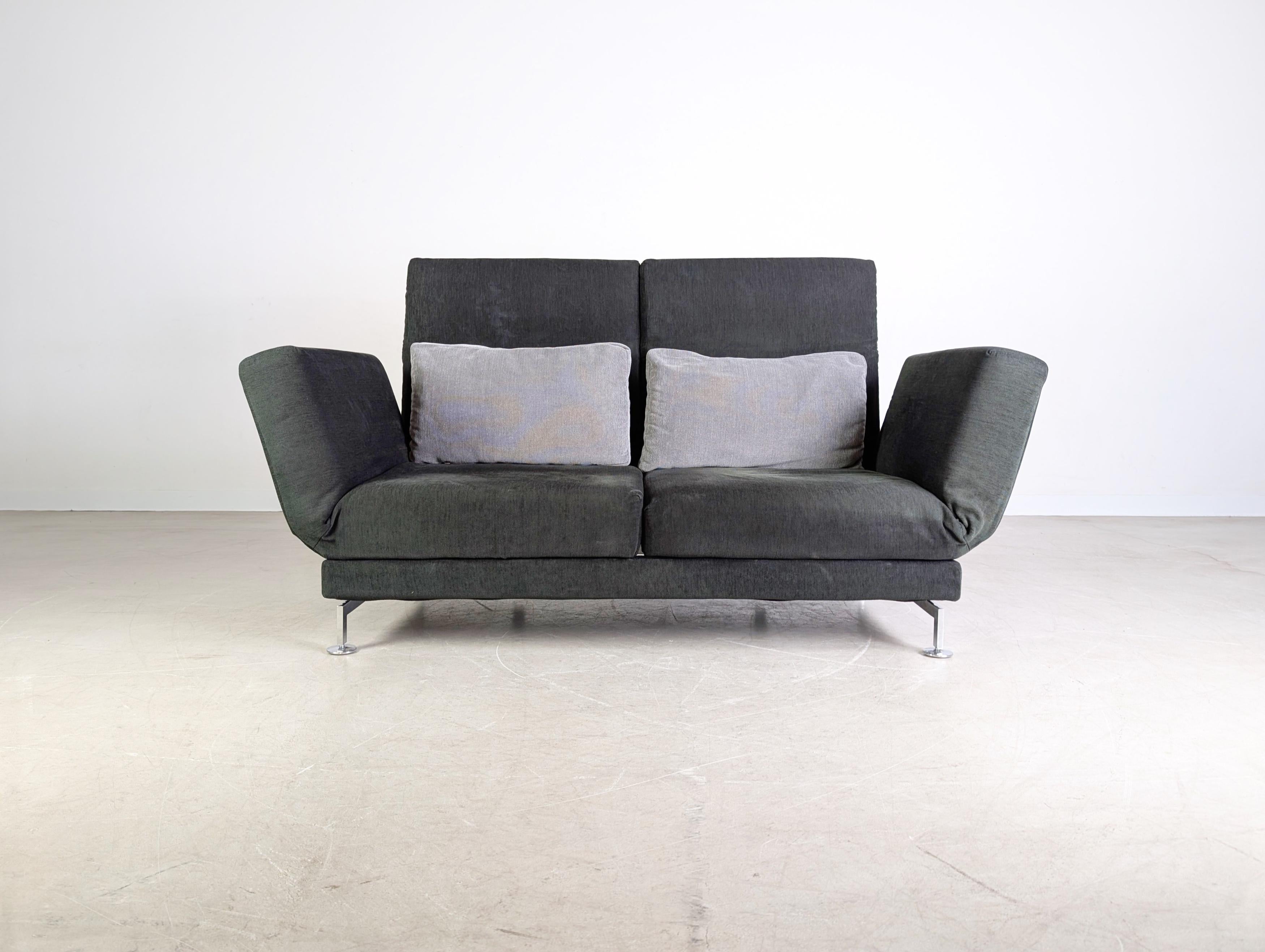 Original Brühl Moule Sofa Couch Schwarz Zweisitzer Design (Postmoderne) im Angebot