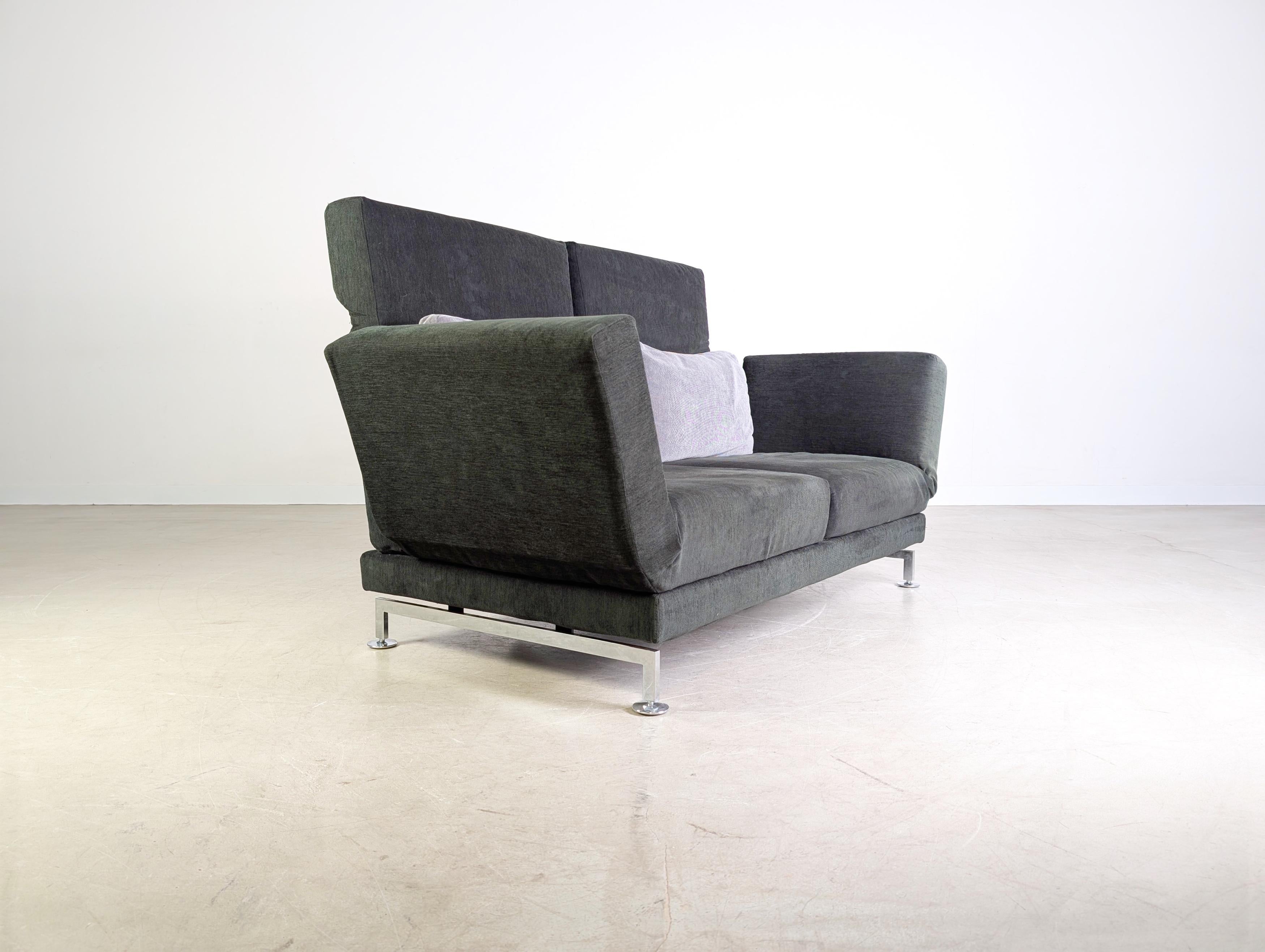 Original Brühl Moule Sofa Couch Schwarz Zweisitzer Design (Deutsch) im Angebot
