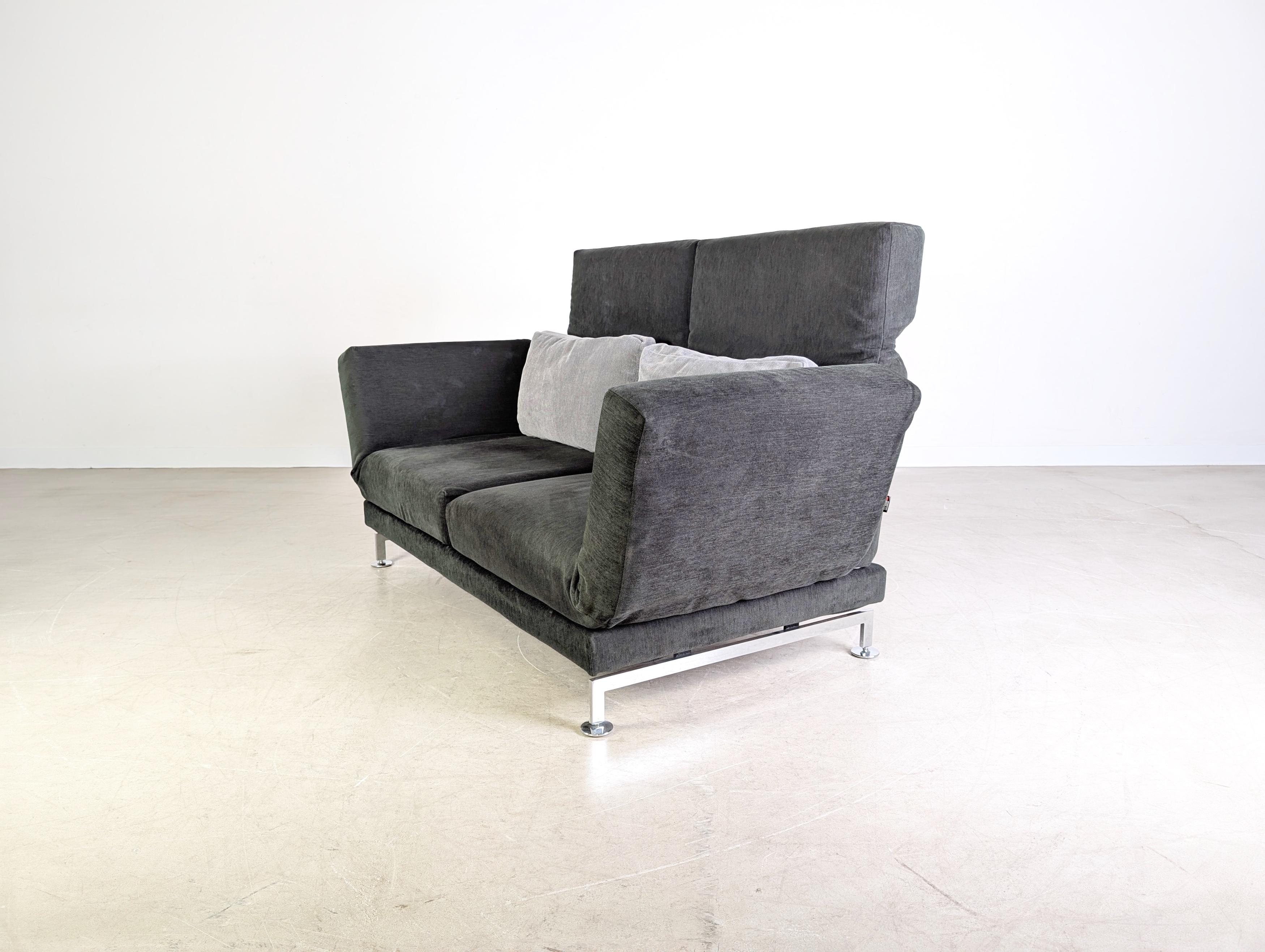 Original Brühl Moule Sofa Couch Schwarz Zweisitzer Design im Zustand „Gut“ im Angebot in Berlin, DE
