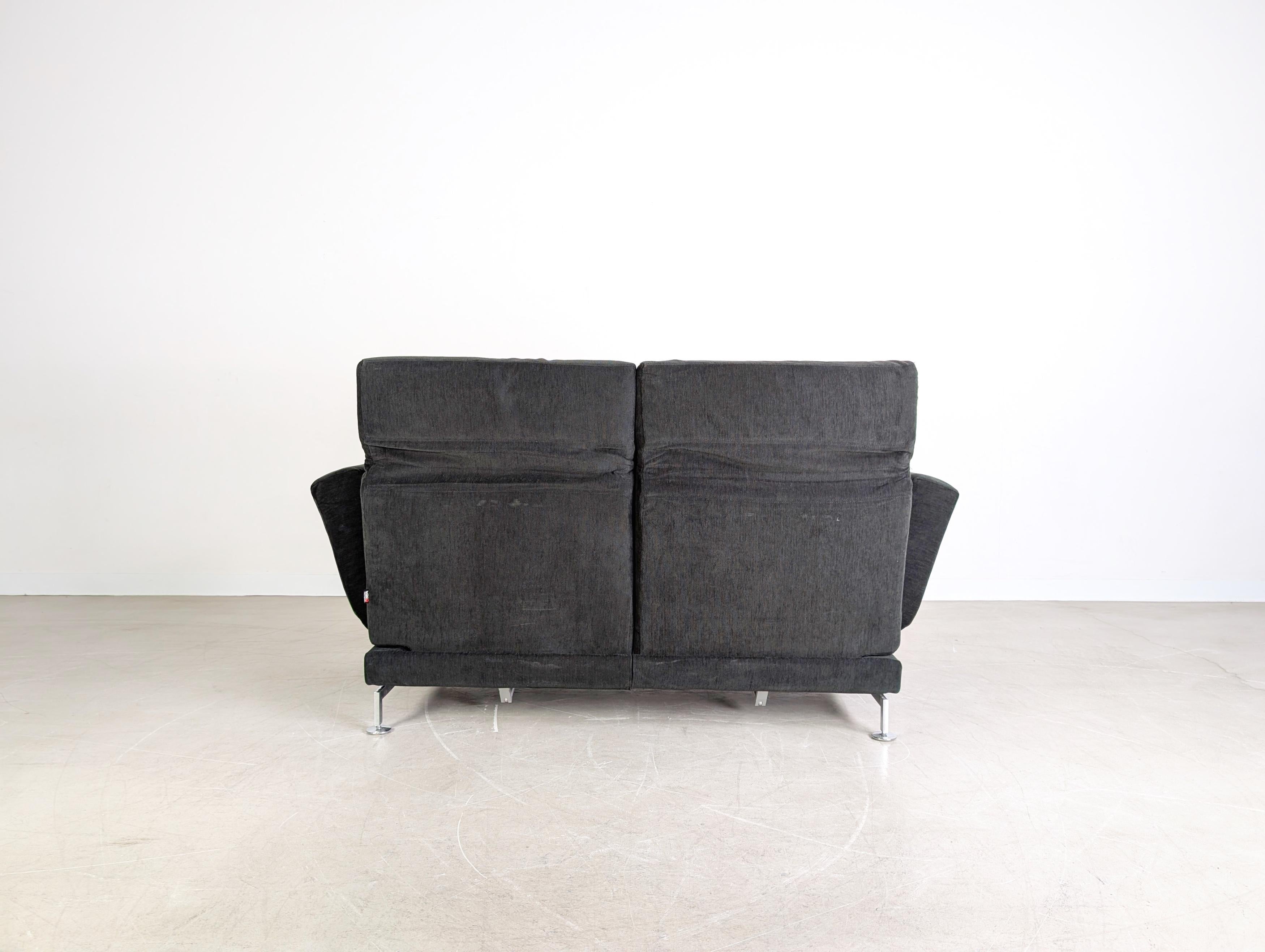 Original Brühl Moule Sofa Couch Schwarz Zweisitzer Design (21. Jahrhundert und zeitgenössisch) im Angebot