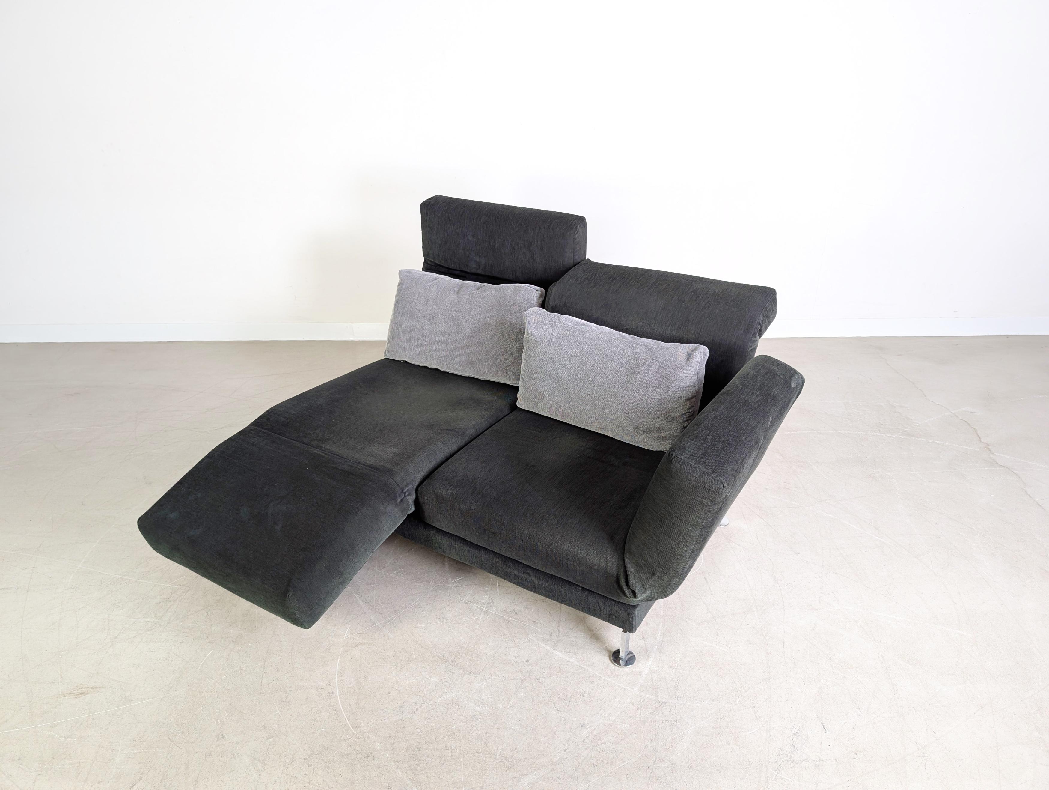 Original Brühl Moule Sofa Couch Schwarz Zweisitzer Design im Angebot 1