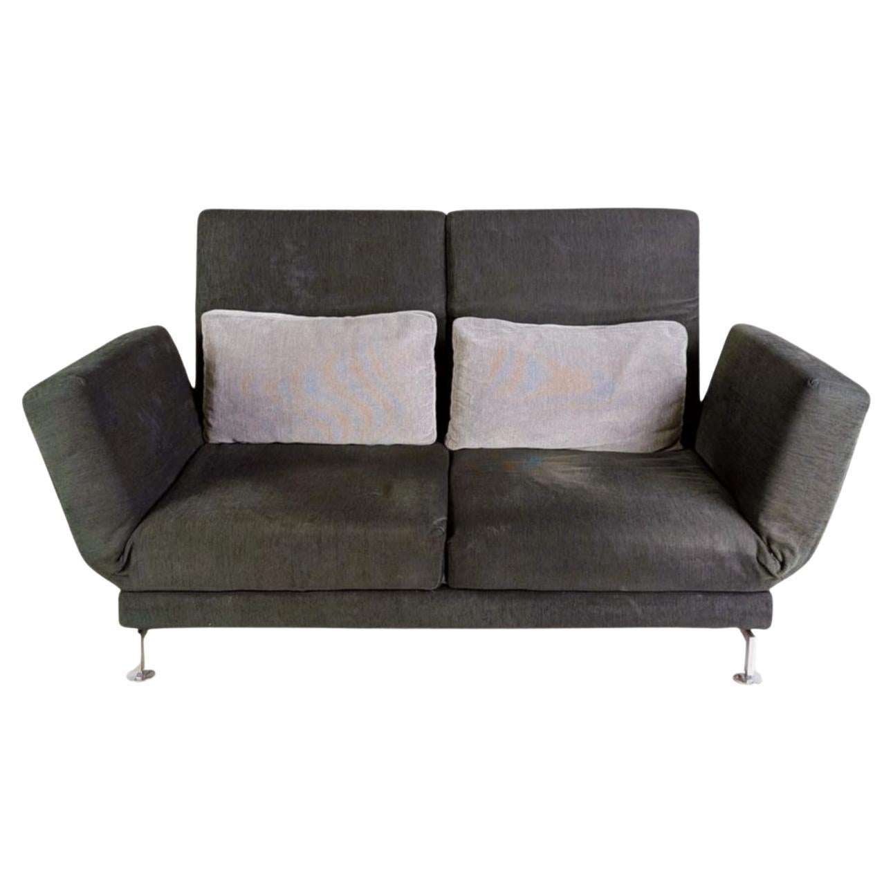 Original Brühl Moule Sofa Couch Schwarz Zweisitzer Design im Angebot