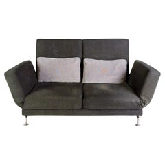 Original Brühl Moule Sofa Couch Schwarz Zweisitzer Design