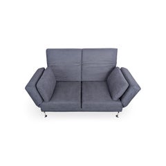 Original Brühl Moule Sofa Couch Schwarz Zweisitzer Design schwarz