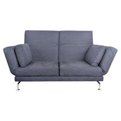 Original Brühl Moule Sofa Couch Schwarz Zweisitzer Design schwarz