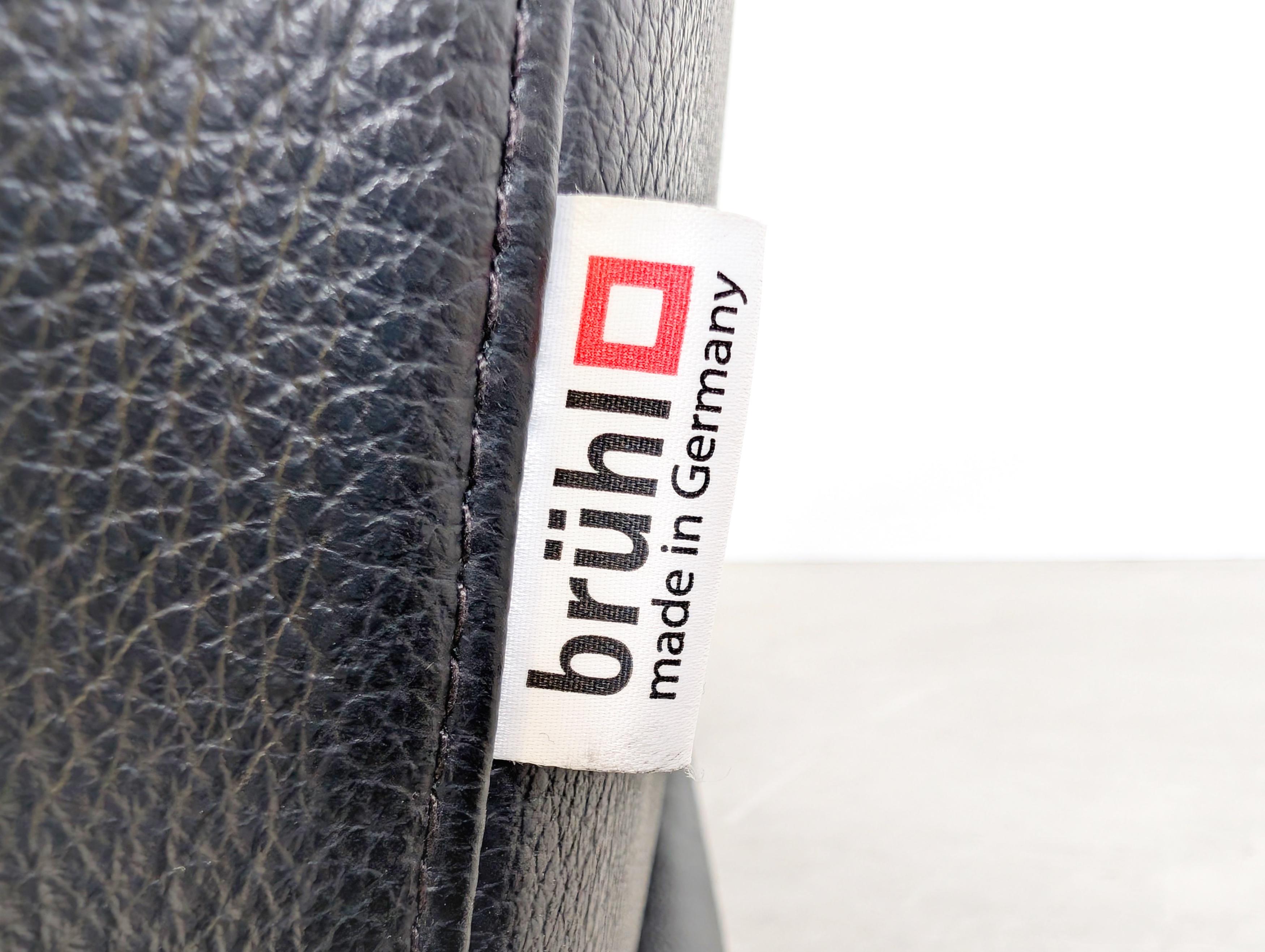 Original Brühl Moule Sofa Leder Couch Zweisitzer Design klappbar Siglo XXI y contemporáneo en venta