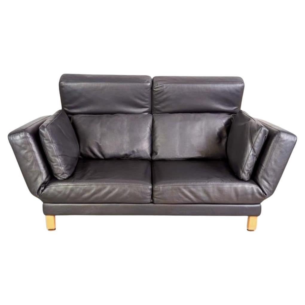 Original Brühl Moule Sofa Leder Couch Zweisitzer Design klappbar