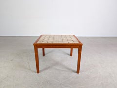 Original Brutalist Couchtisch Midcentury Teak Keramik Fliesen