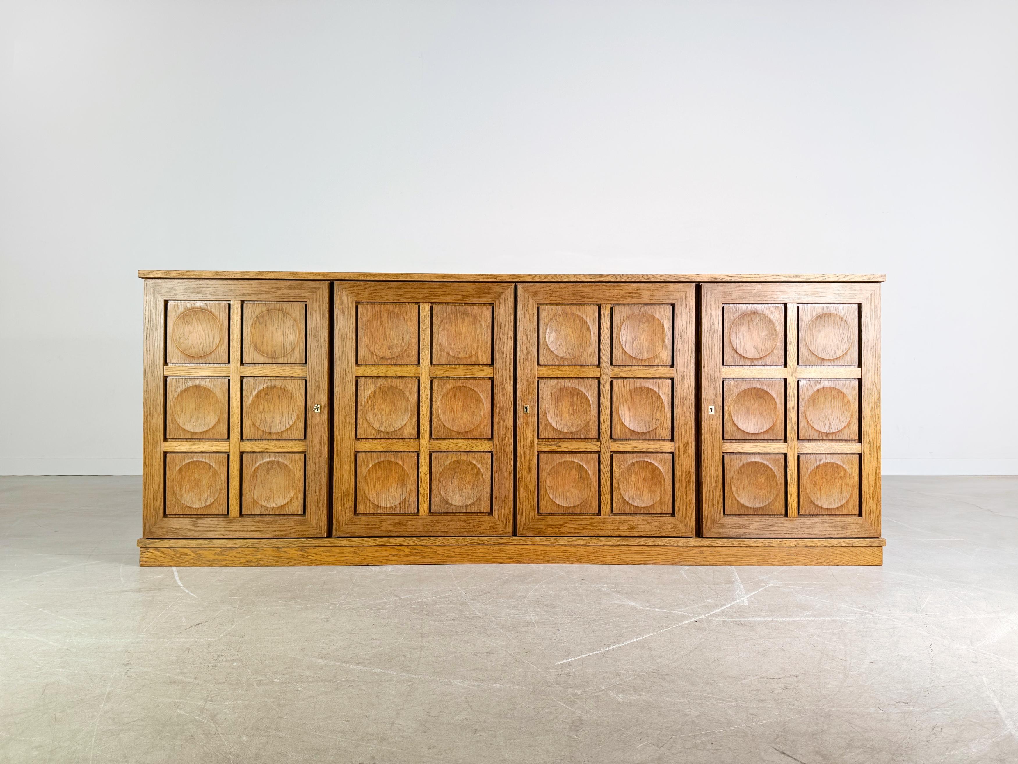 Original Brutalist Gerhard Bartels Anrichte Mitte des Jahrhunderts Eiche (Moderne der Mitte des Jahrhunderts) im Angebot