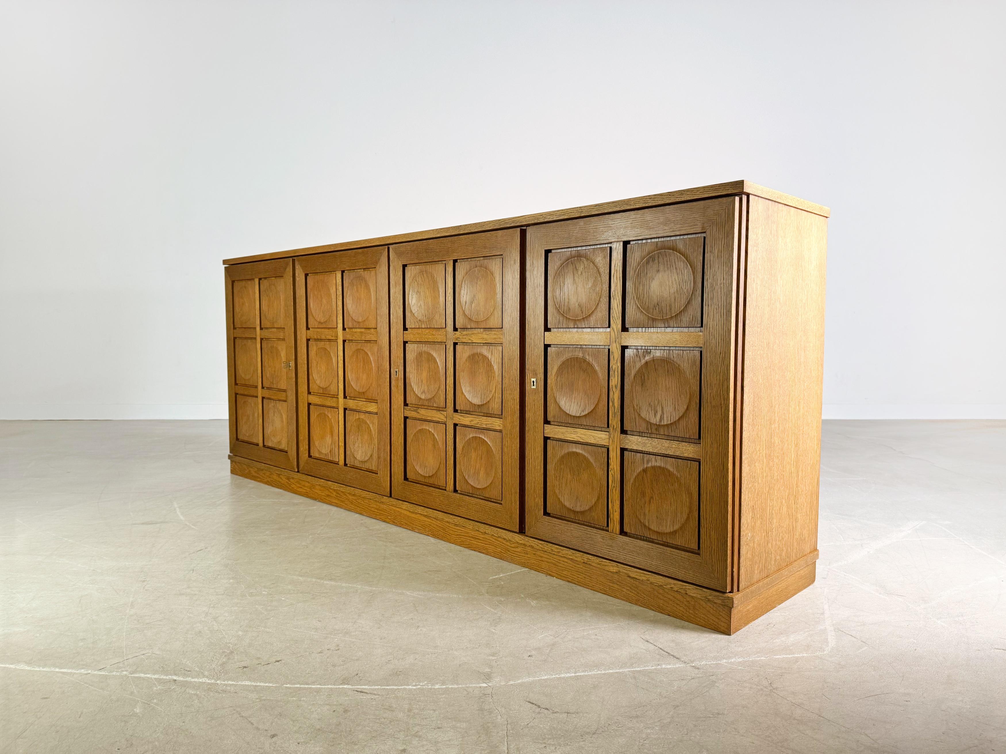 Original Brutalist Gerhard Bartels Anrichte Mitte des Jahrhunderts Eiche (Deutsch) im Angebot